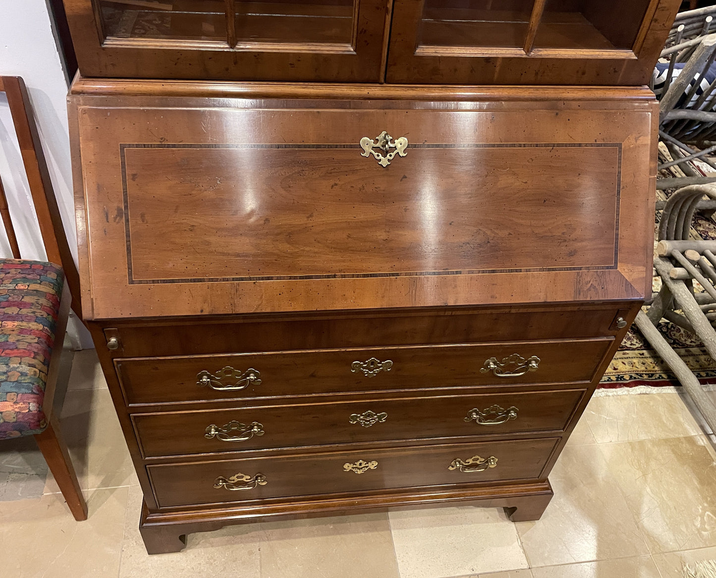 Henredon George II Double Bonnet Secretary Desk (0HO00X)