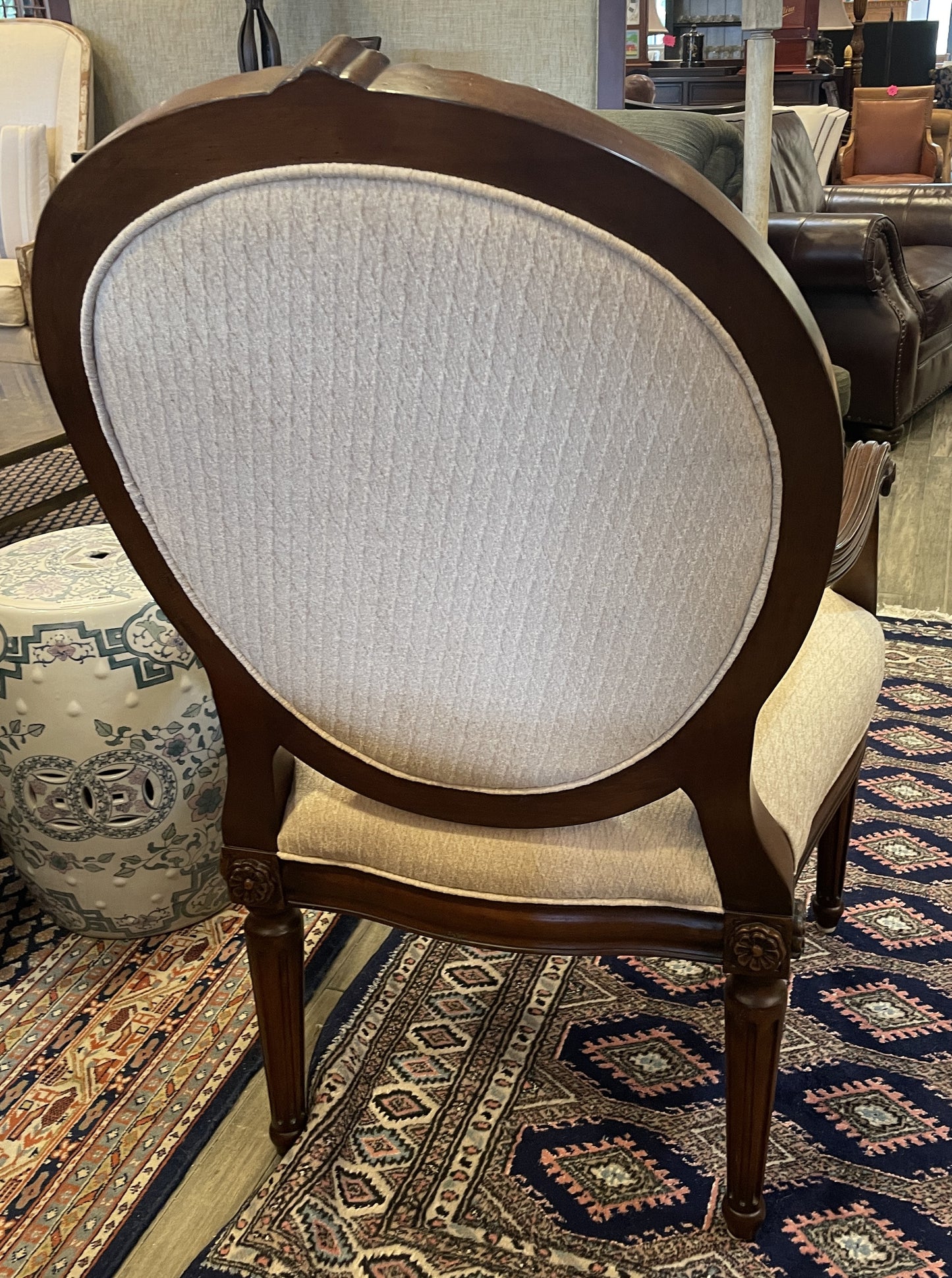 Hancock and Moore Louis XVI Style Upholstered Arm Chair (0C9006)