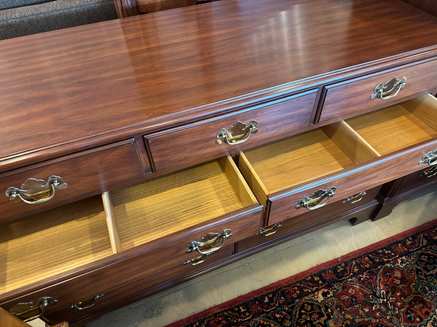 Henkel Harris Black Cherry Chest of Drawers, 9 Drawer (0C400D)