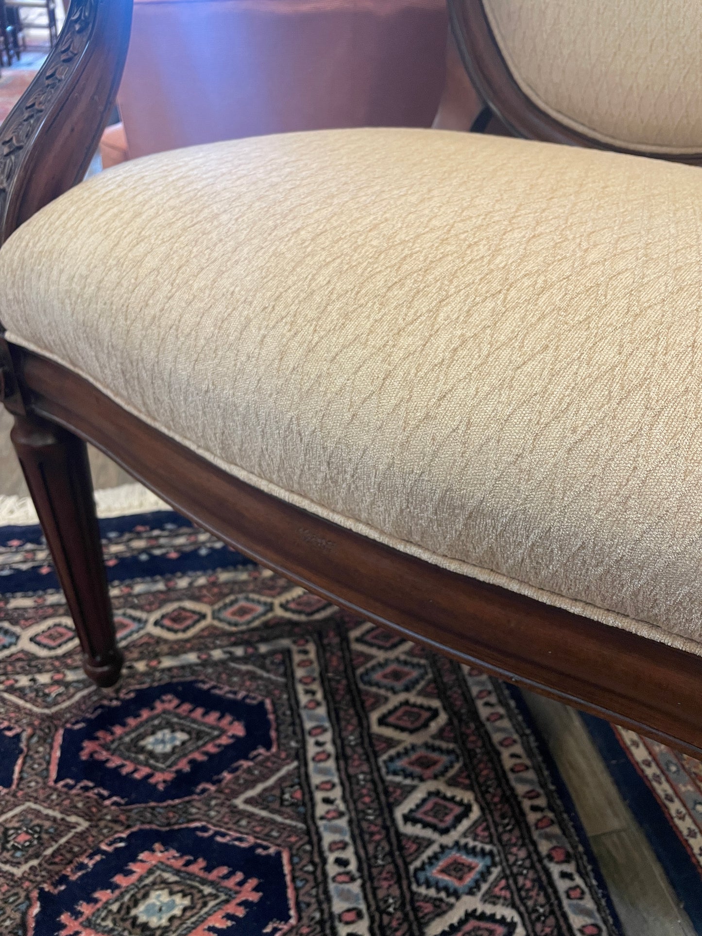 Hancock and Moore Louis XVI Style Upholstered Arm Chair (0C9006)