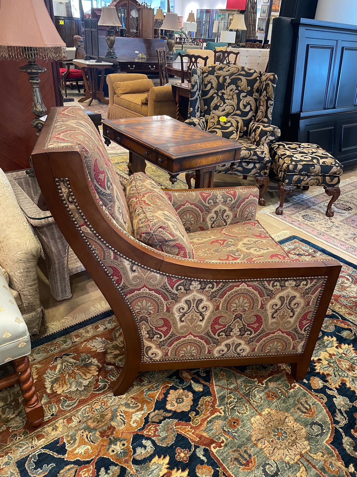 Century Paisely Arm Chair