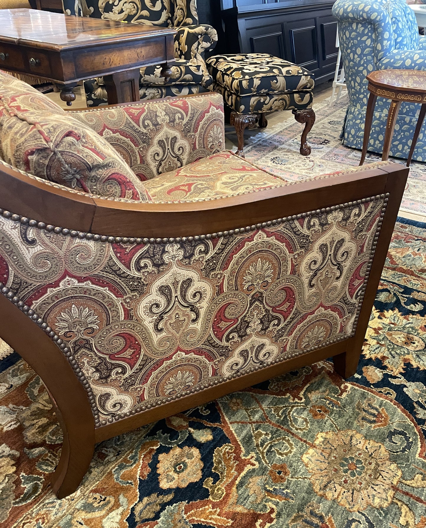 Century Paisely Arm Chair