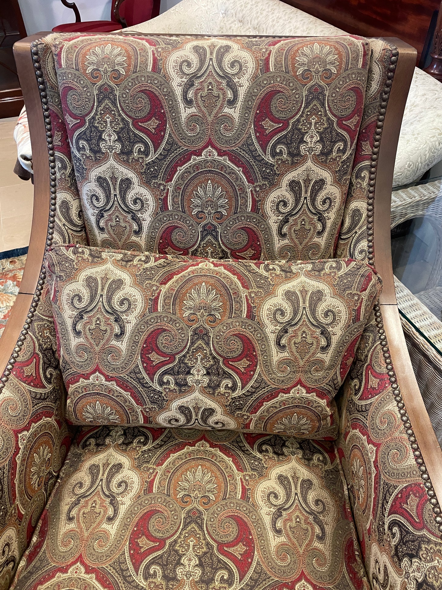Century Paisely Arm Chair
