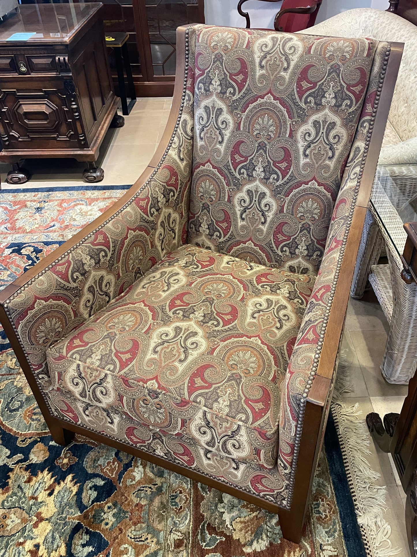 Century Paisely Arm Chair