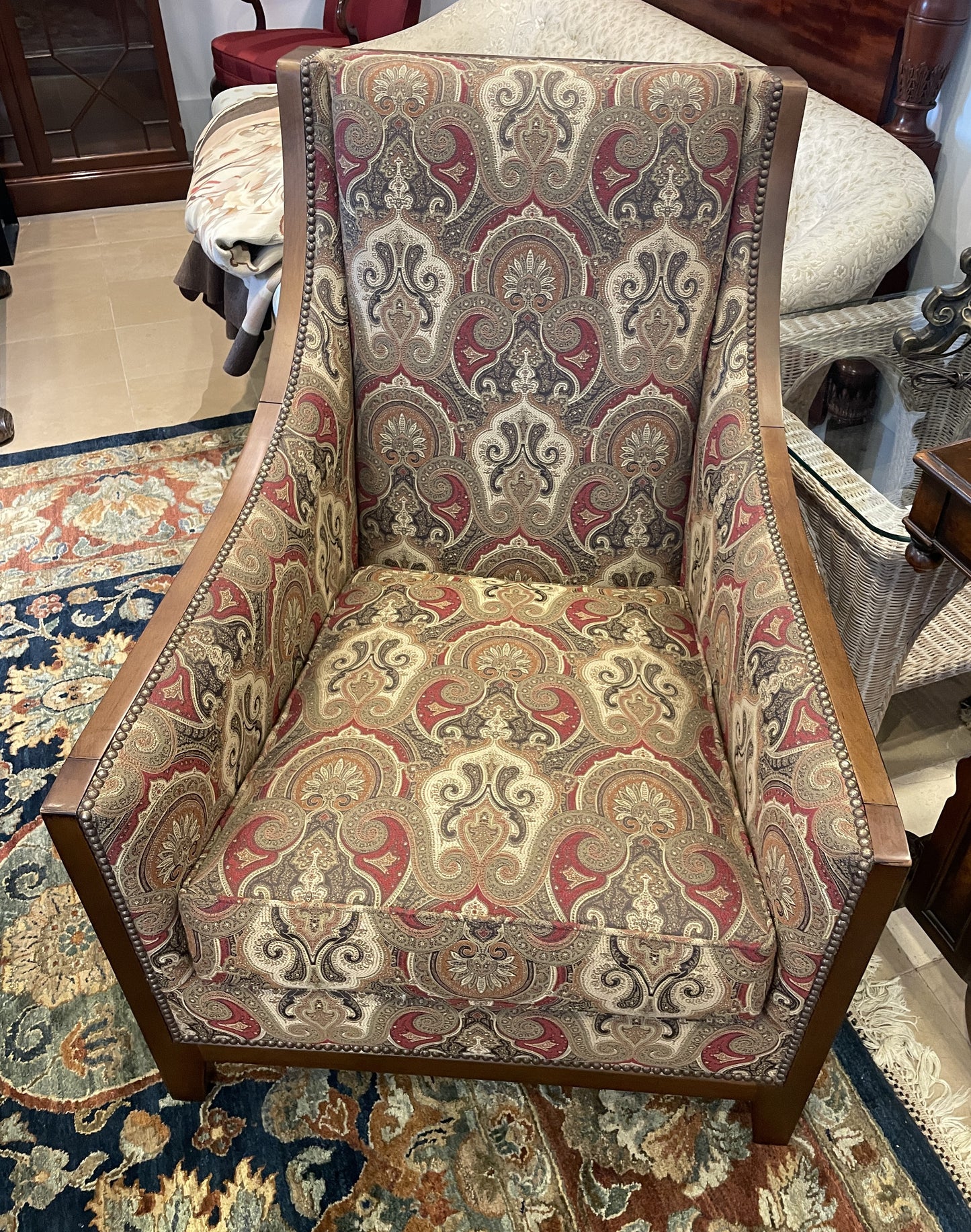 Century Paisely Arm Chair