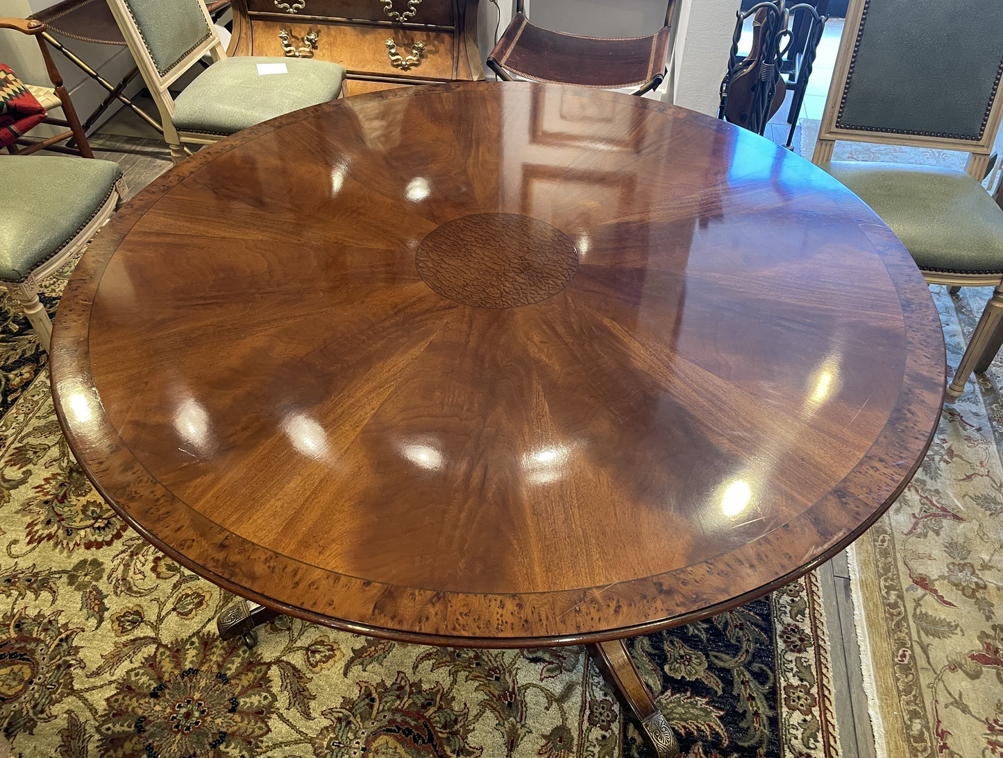 Restall Brown and Clennell Round Dining Table with Leaves (0HP00I)