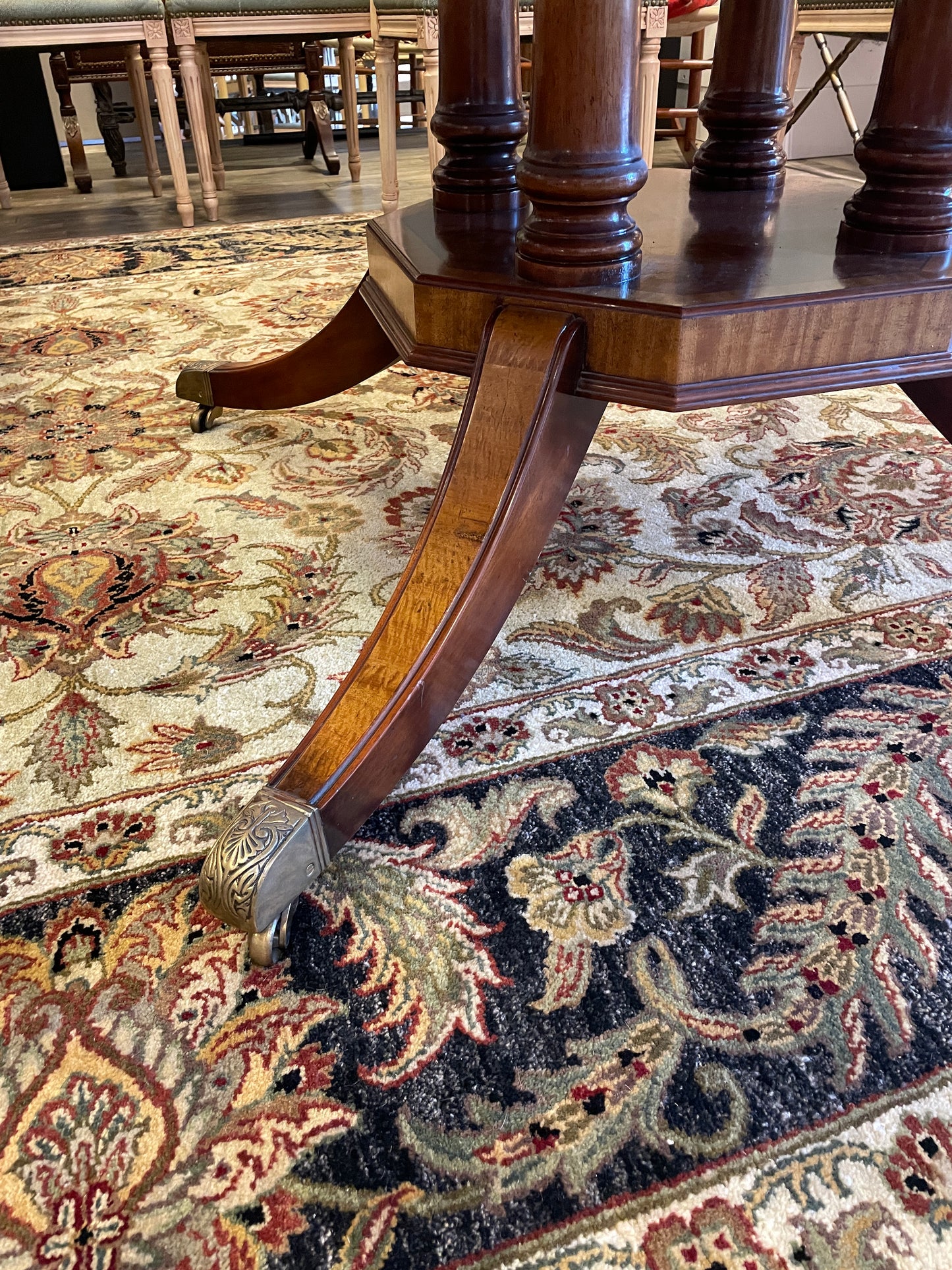 Restall Brown and Clennell Round Dining Table with Leaves (0HP00I)