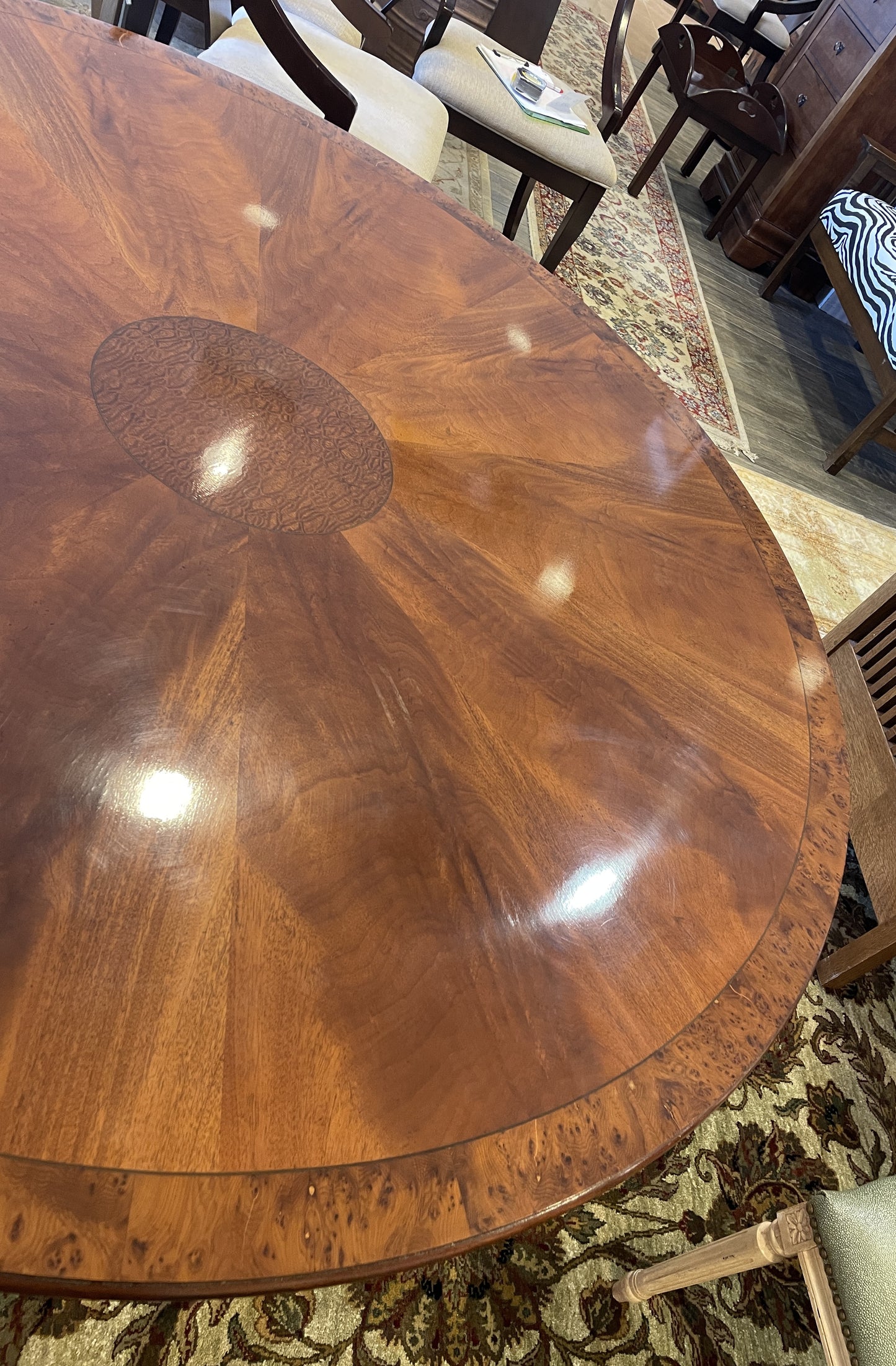 Restall Brown and Clennell Round Dining Table with Leaves (0HP00I)