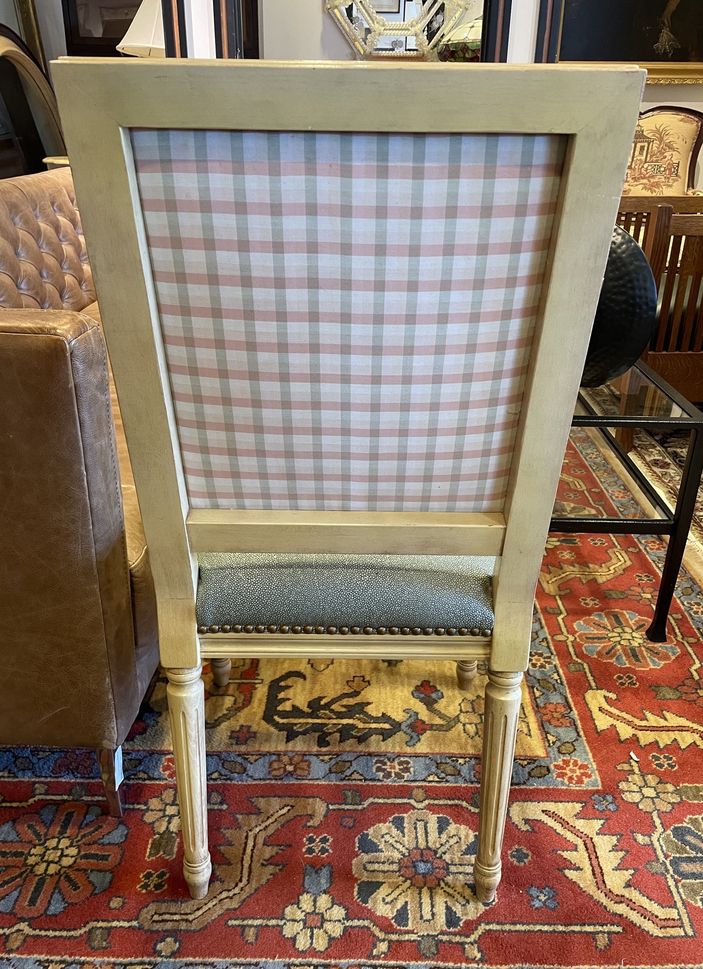 Louis XVI Dining Chairs with Shagreen Upholstery, Set of 8 (0HP00J)