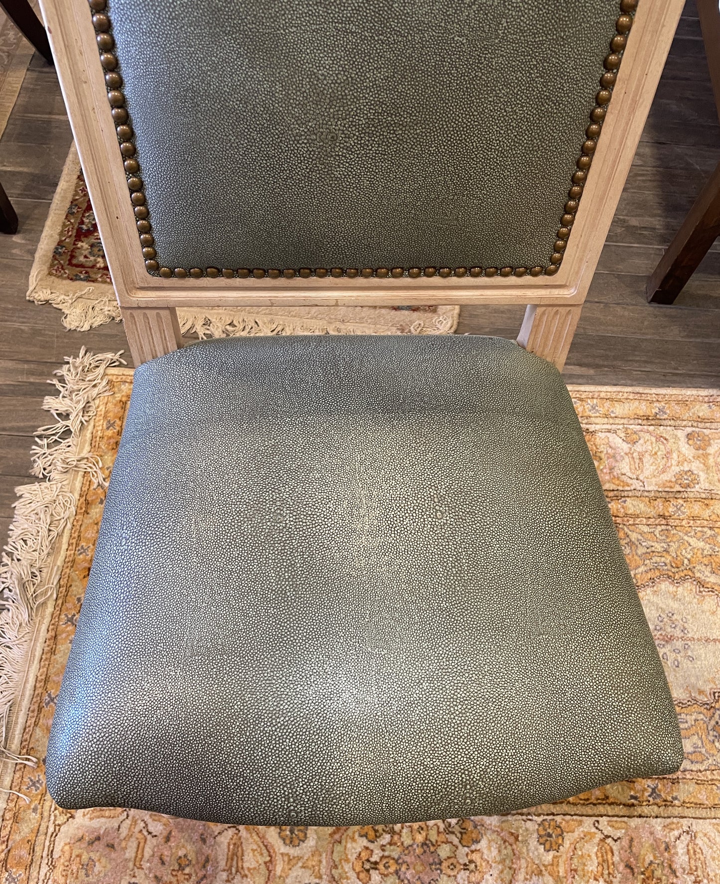 Louis XVI Dining Chairs with Shagreen Upholstery, Set of 8 (0HP00J)