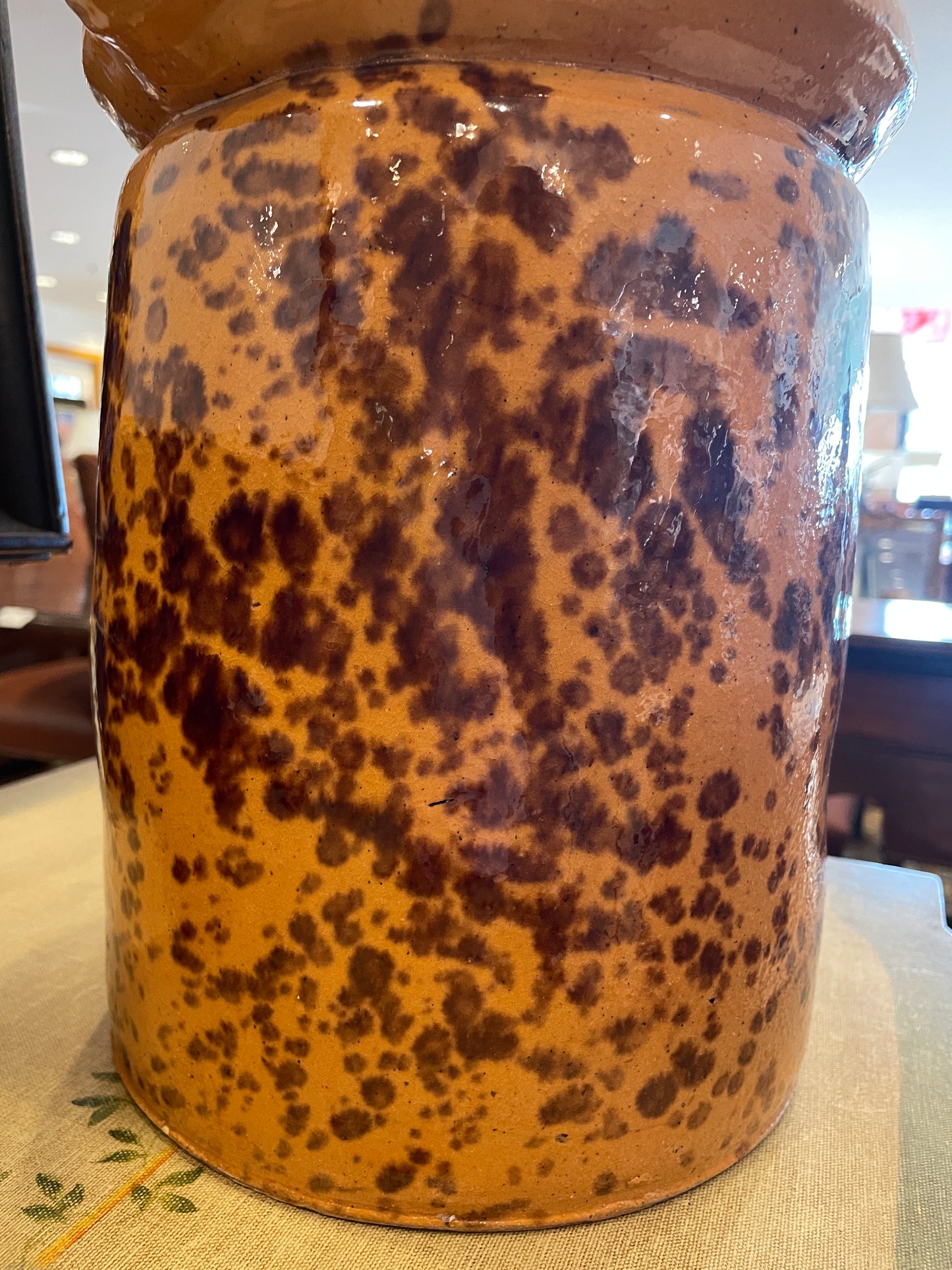 Antique French Slipware Pitcher (0HP00O)