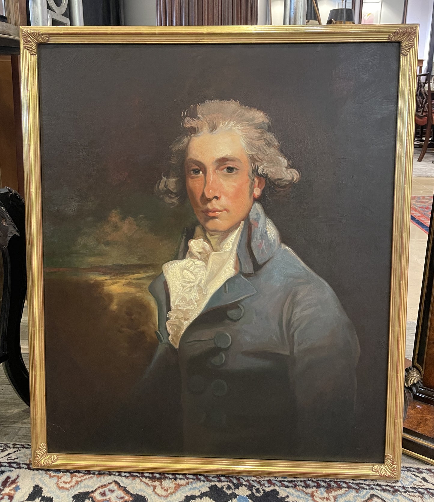 John Hoppner Reproduction Oil on Canvas of Sir Richard Brinsley Sheridan (0HP013)