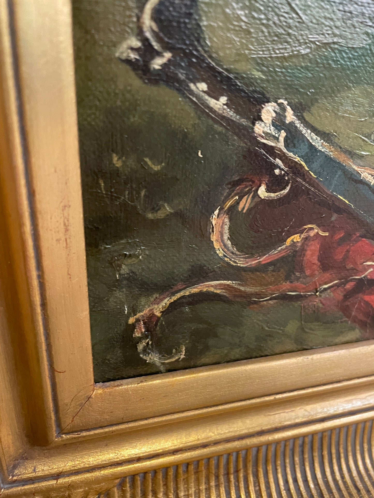 Eugene Delacroix Reproduction Oil on Canvas, "Arab Saddling his Horse" (0HP010)