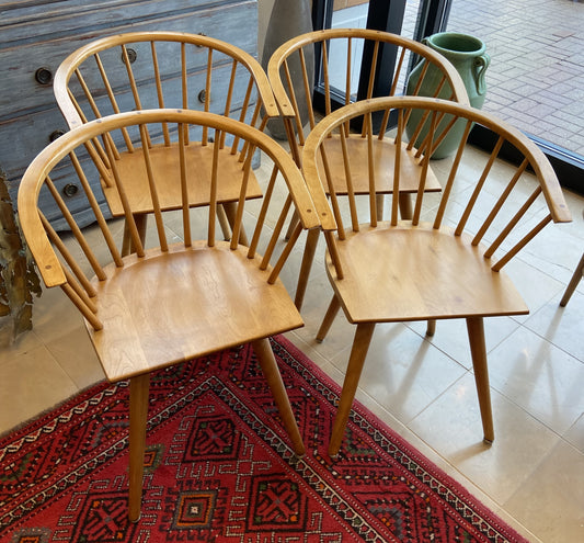 Set of Four Leslie Diamond Conant Ball Dining Chairs (27932)