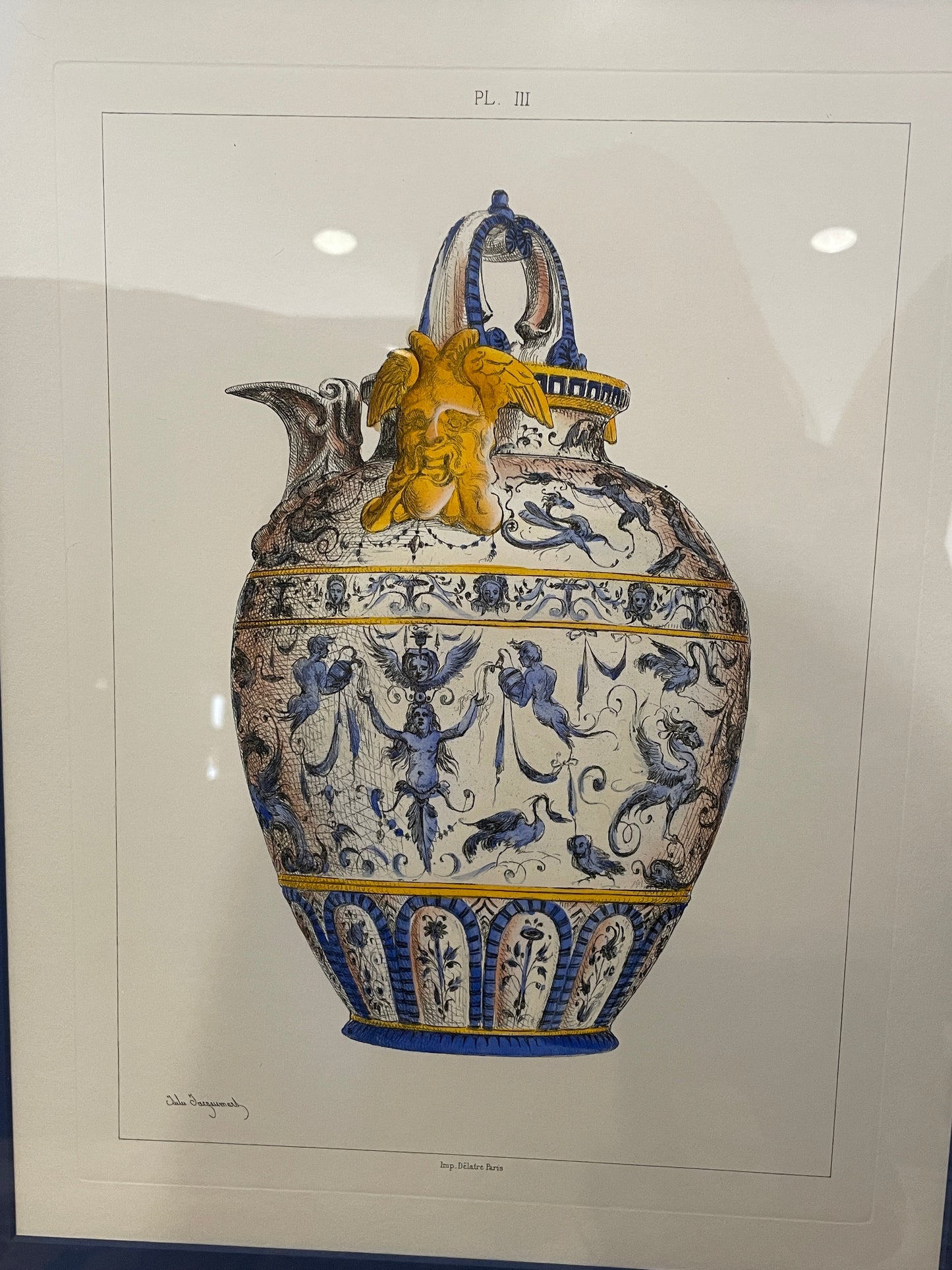 Jules Jacquemart Engravings, Blue Vase PL III (0HP011)