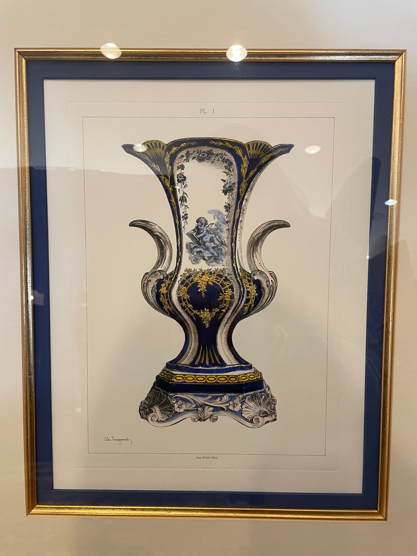 Jules Jacquemart Engravings, Blue Vase PL I (0HP011)