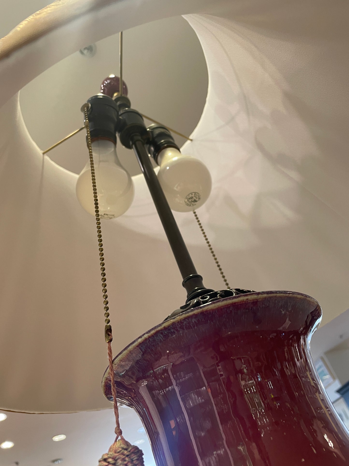 Antique Sang de Boeuf Vase Lamp (0HP00T)