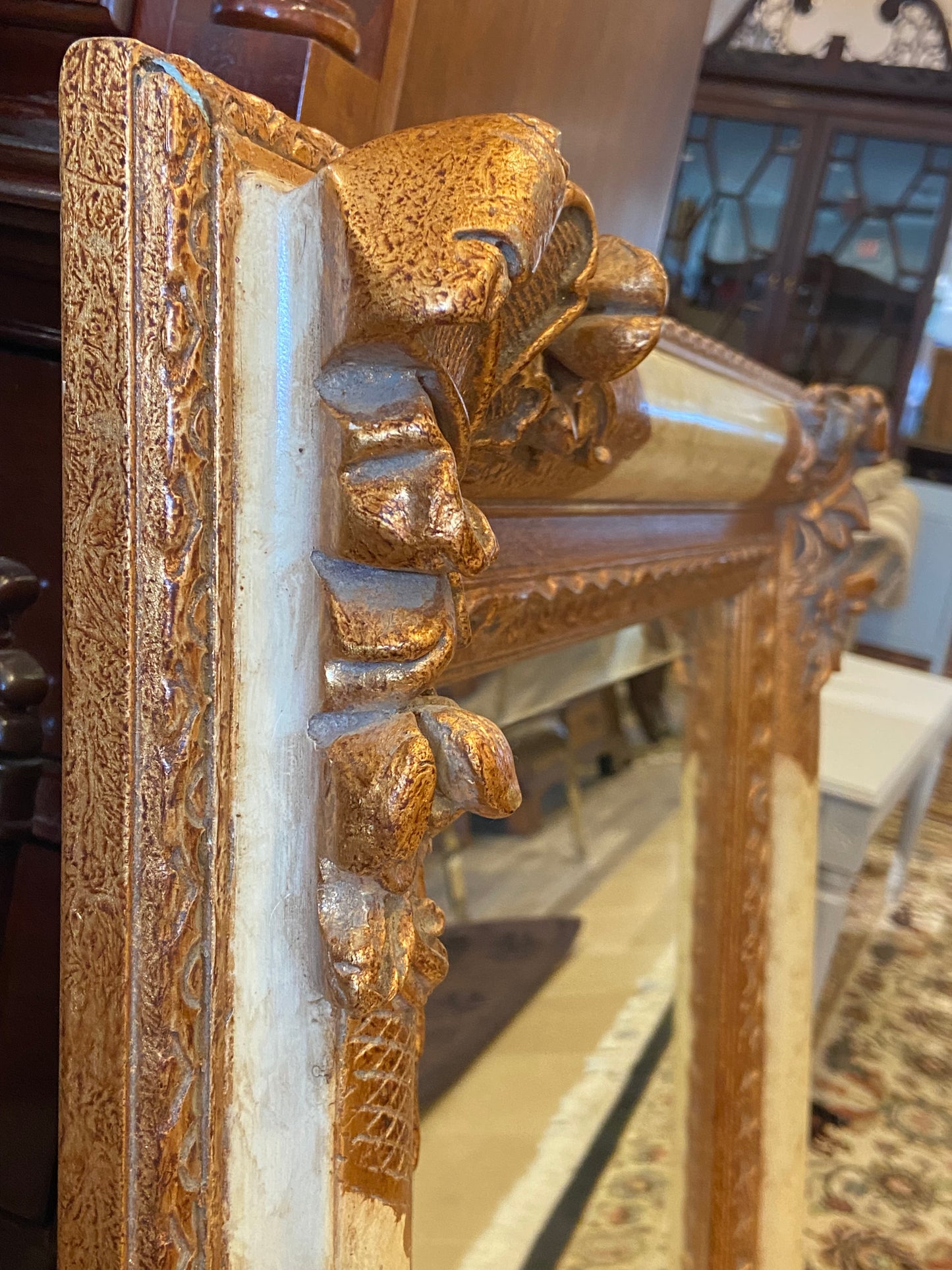 Pair of Bronze Louis Chenets