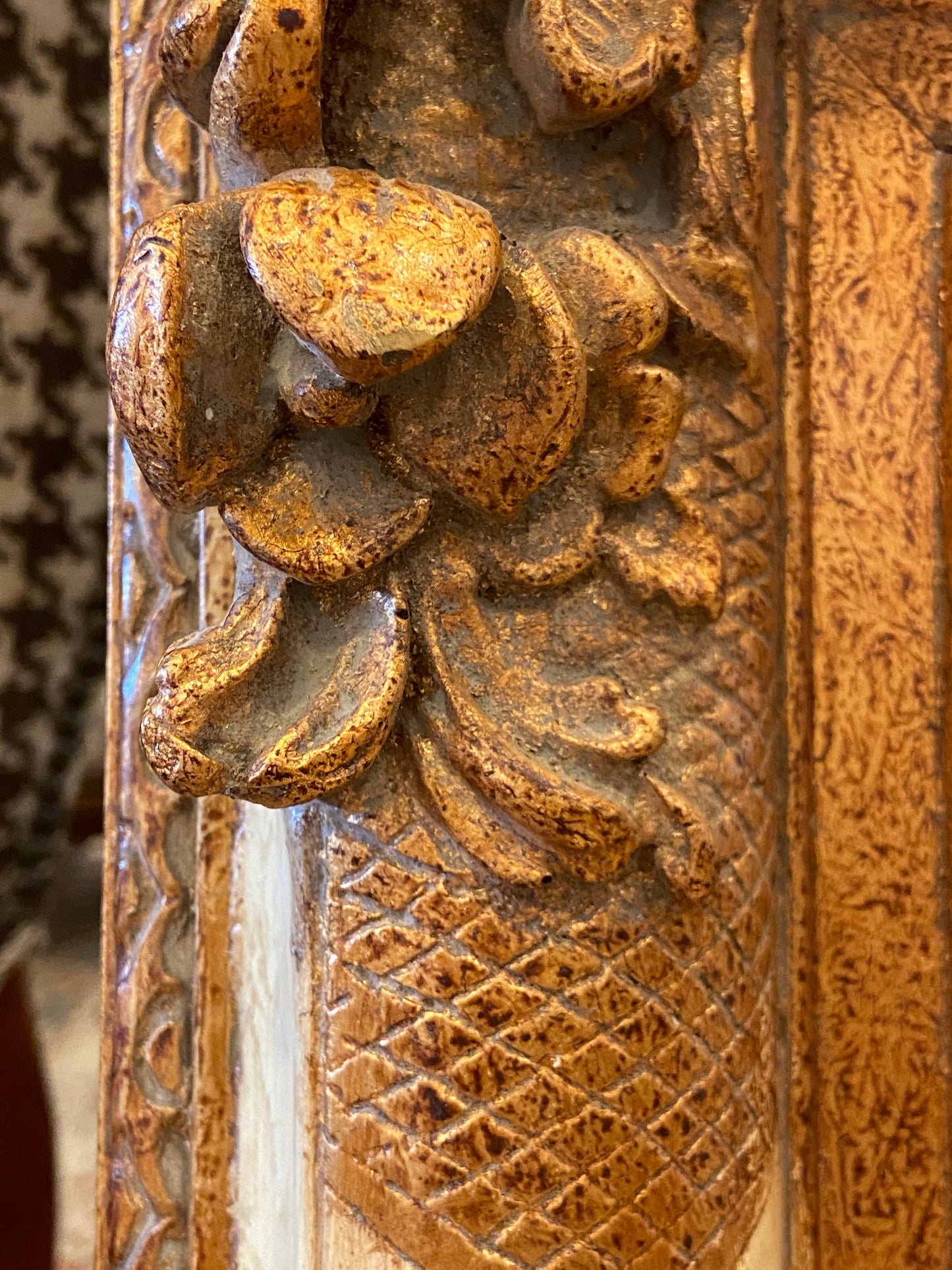 Pair of Bronze Louis Chenets