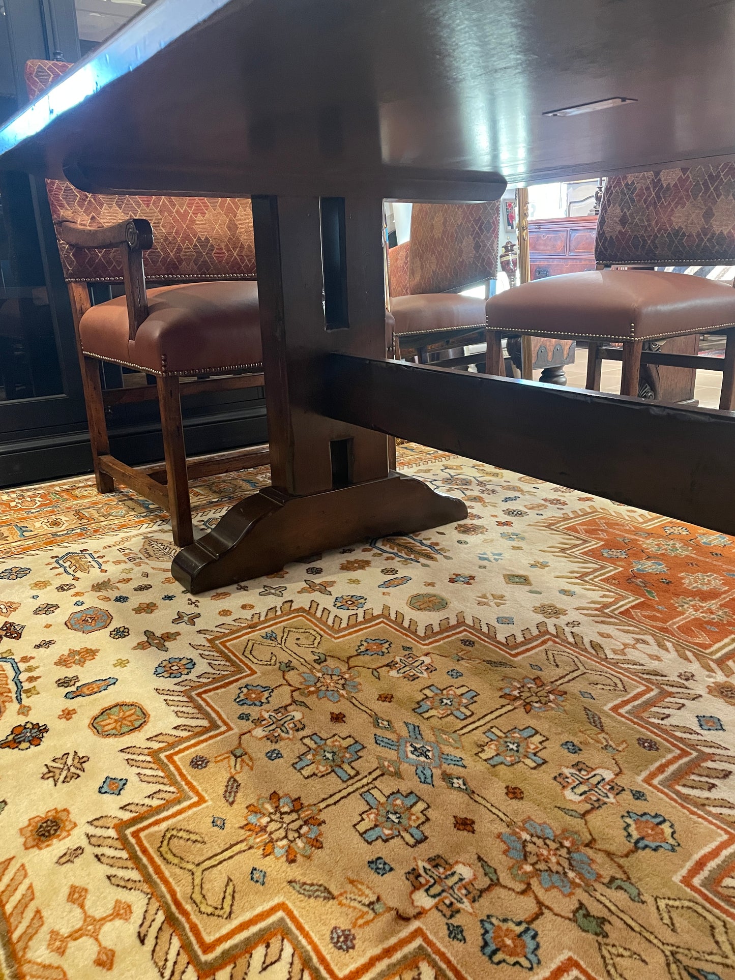 Woodland Furniture Trestle Table AS IS (0ED002)