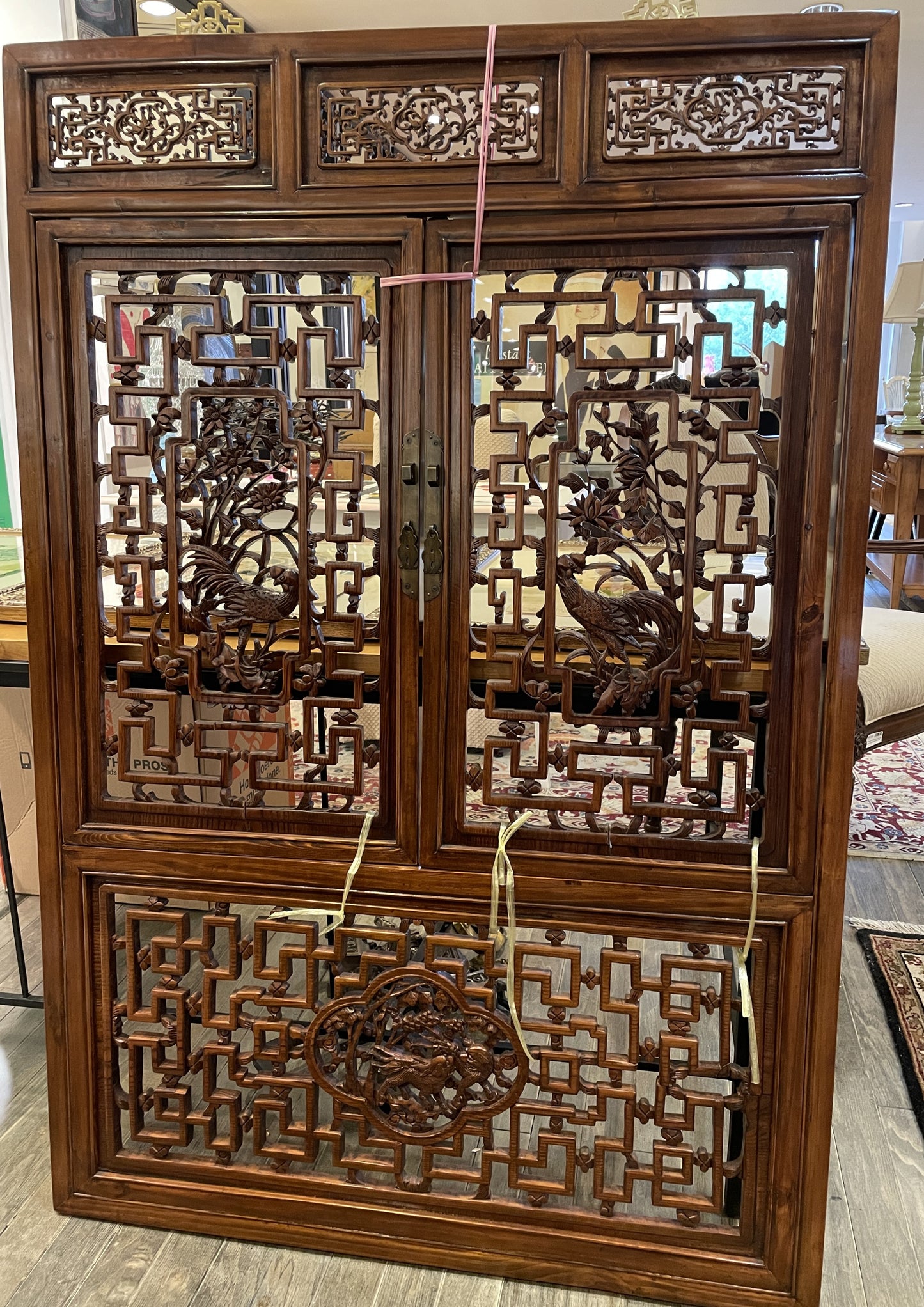 Chinese Teak Window Panel (0DL003)