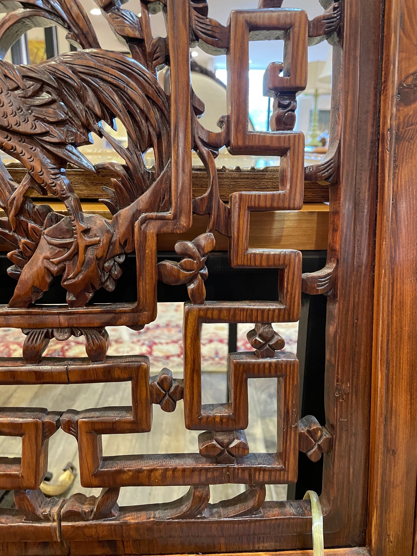 Chinese Teak Window Panel (0DL003)