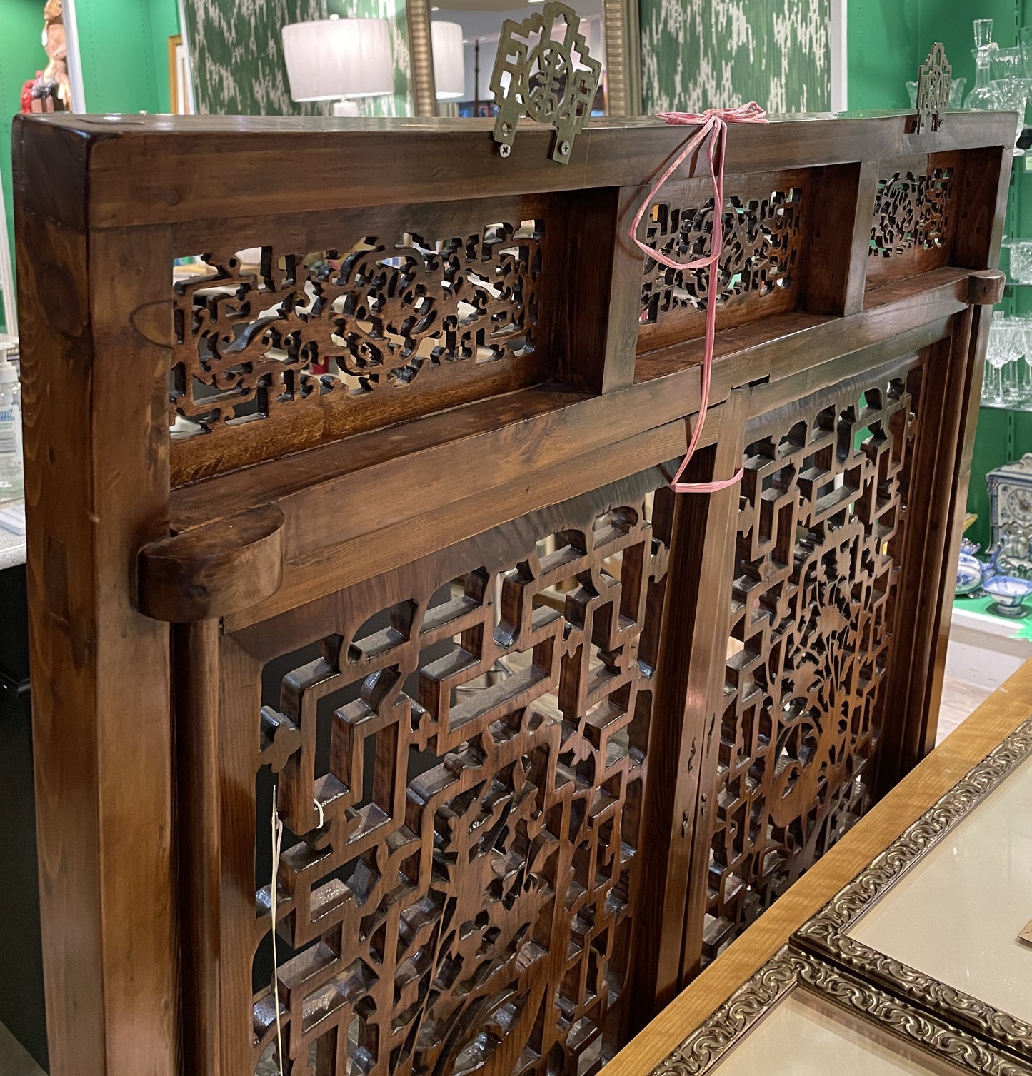 Chinese Teak Window Panel (0DL003)