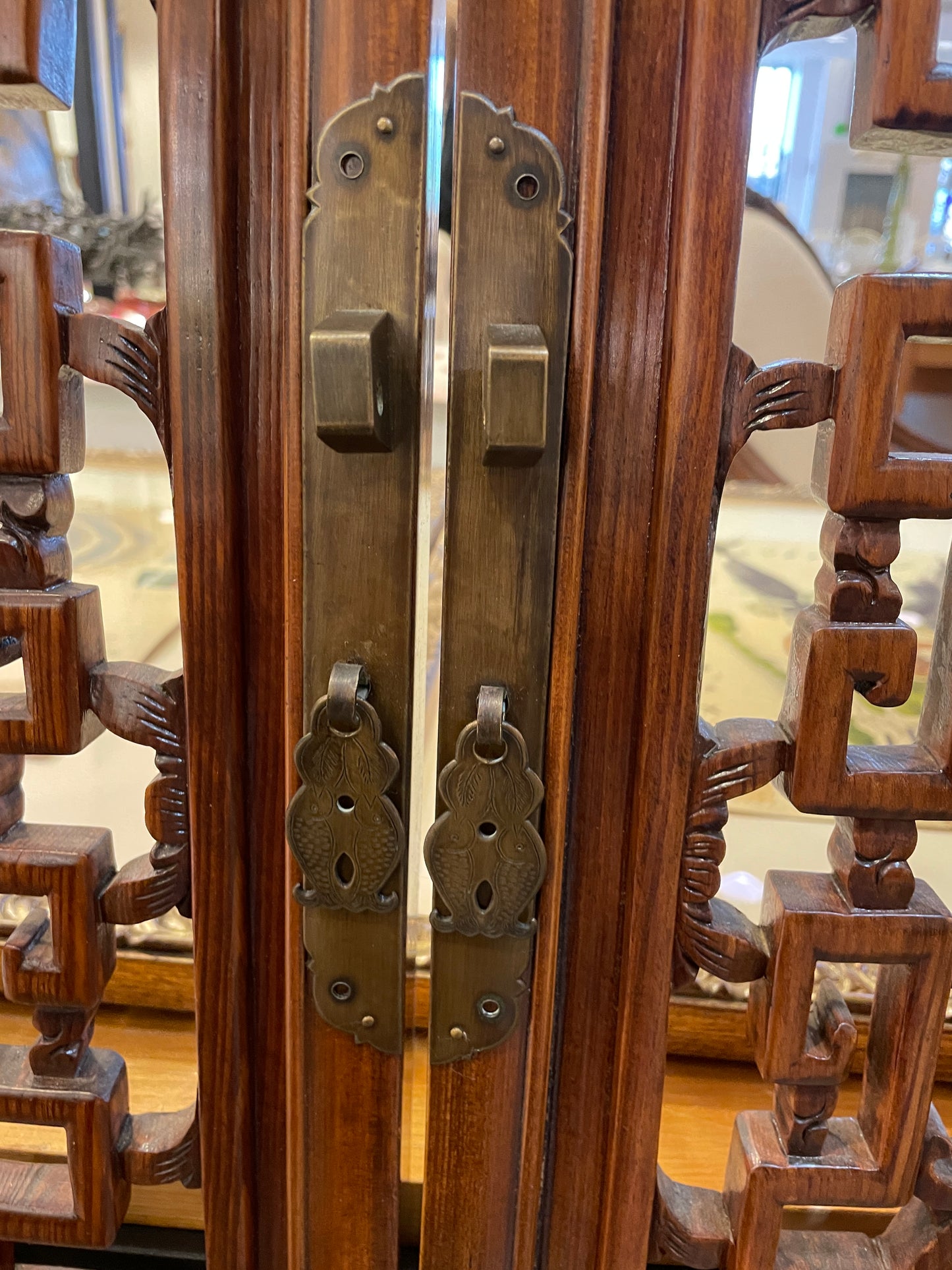 Chinese Teak Window Panel (0DL003)