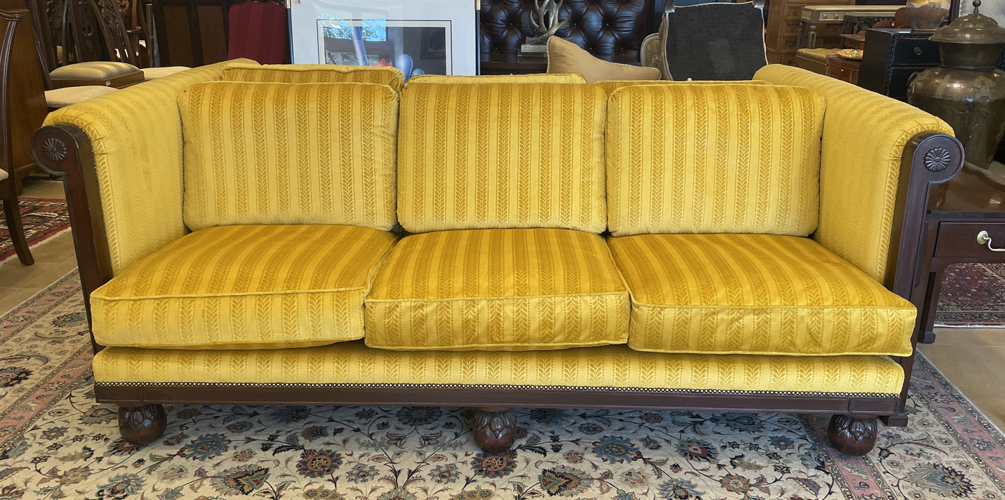 Double Sided Custom Sofa in gold damask (0HP00C)