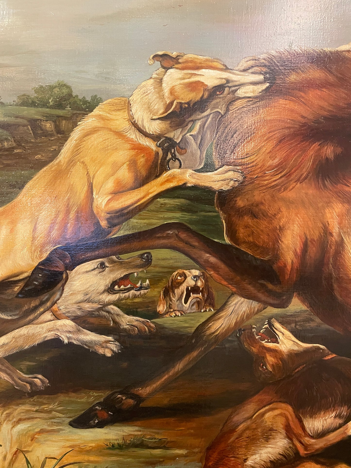 Frans Snyders Reproduction Oil on Canvas, Deer Hunt Scene (0HP012)