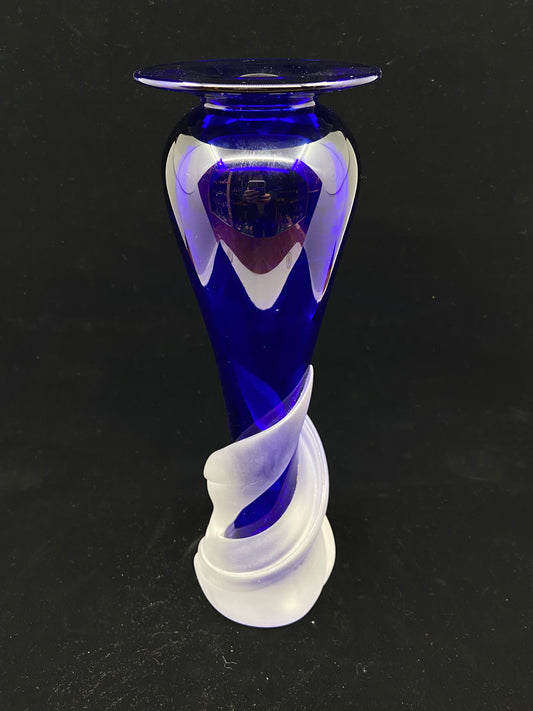 Blue Art Glass Vase (27946)
