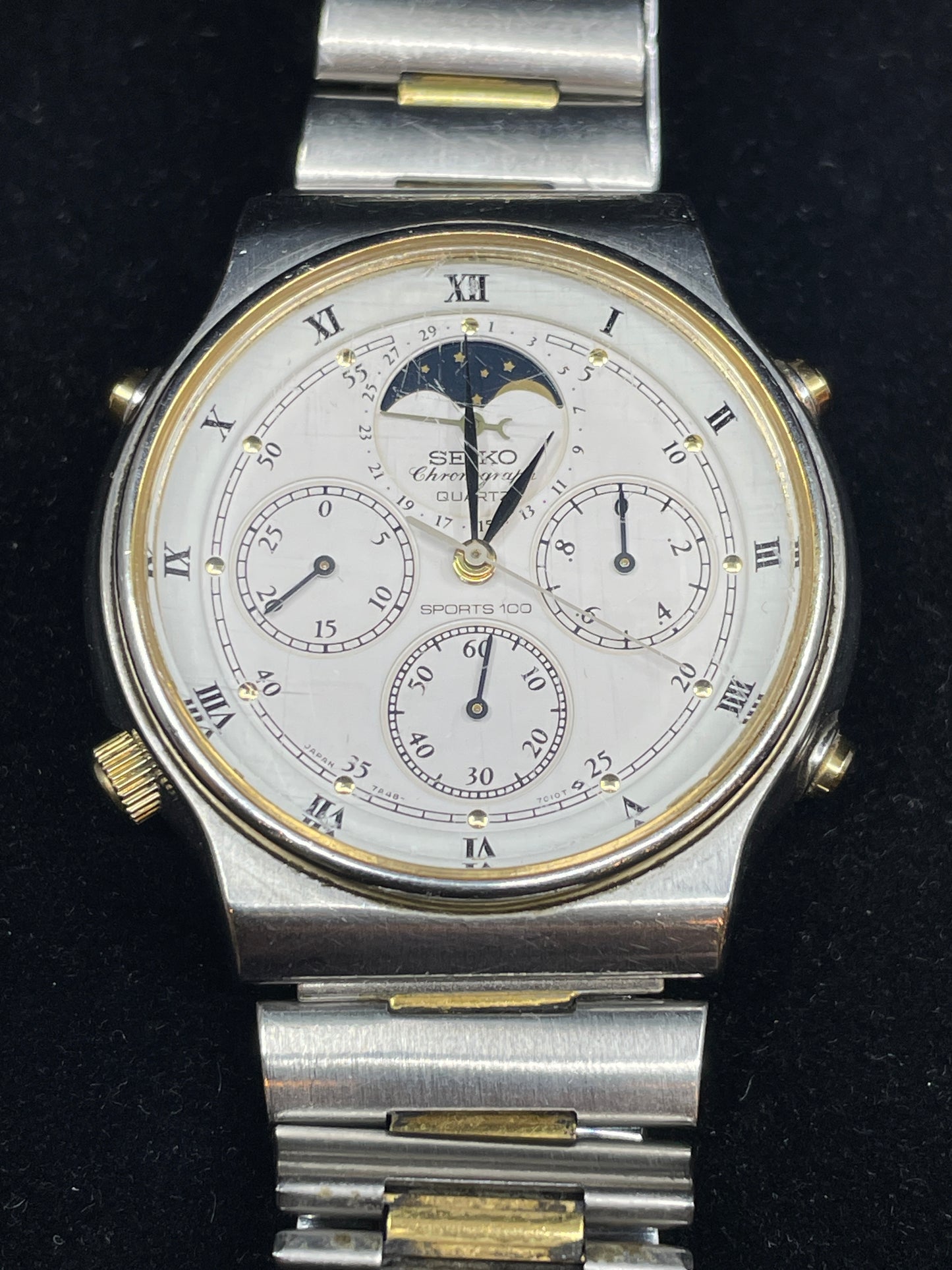 Seiko Moon Phase Chronograph 7A48-7009 (0HO015)