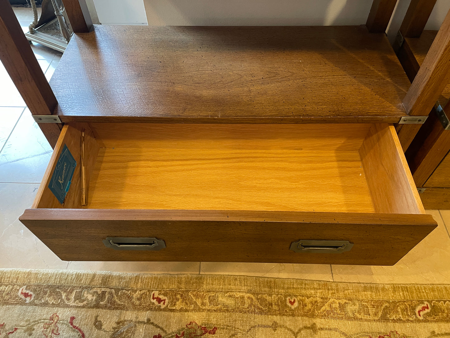 Vintage Campaign Style Kenmore Bookcase (Two available) (0HU003)