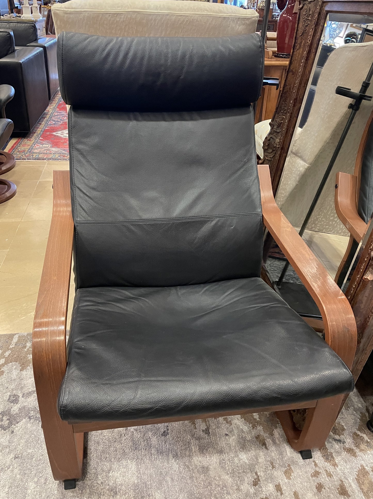 Ikea Black Poang Cantilever Chair, AS IS (Two available) (0HV001)