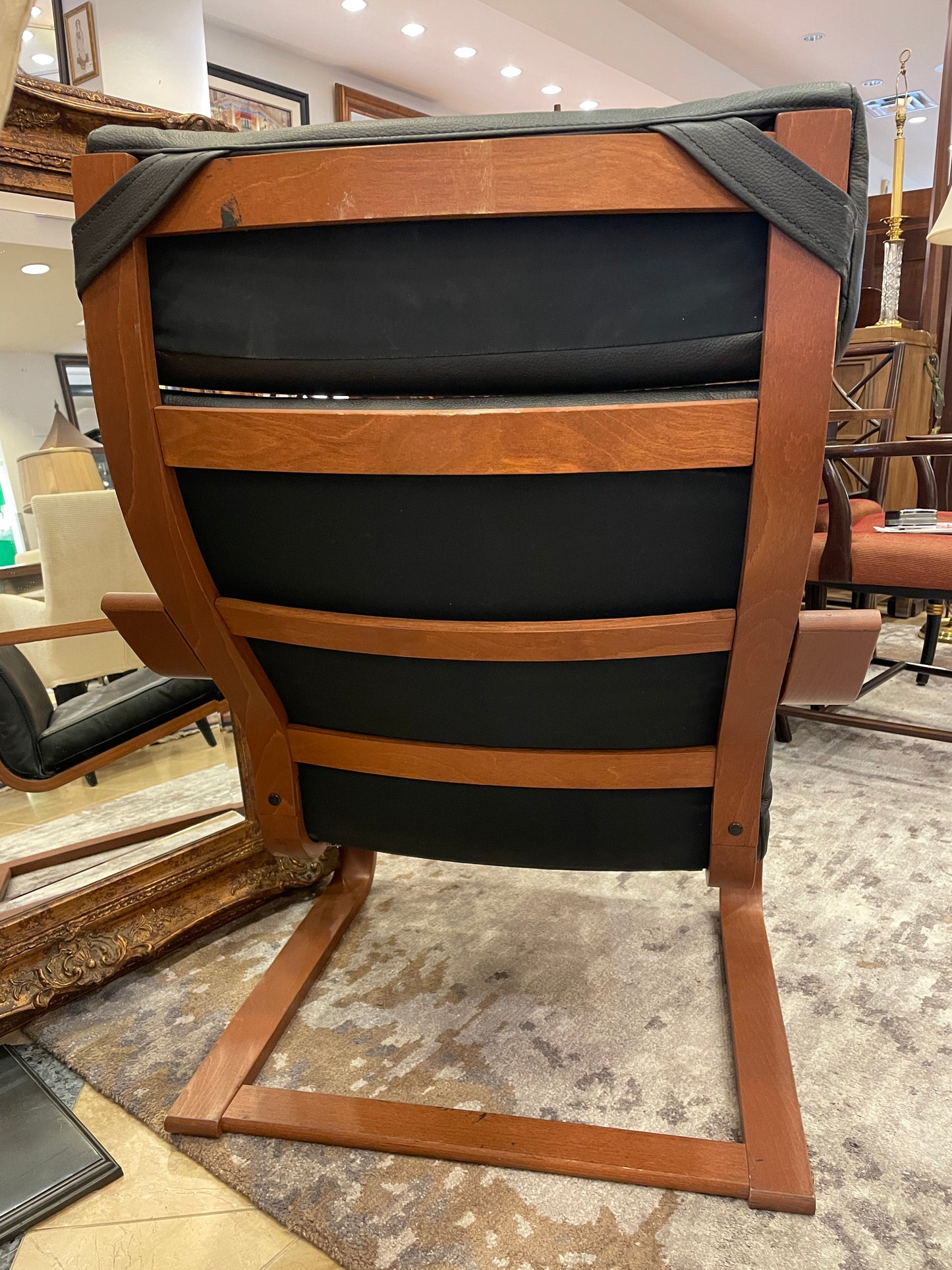 Ikea Black Poang Cantilever Chair, AS IS (Two available) (0HV001)