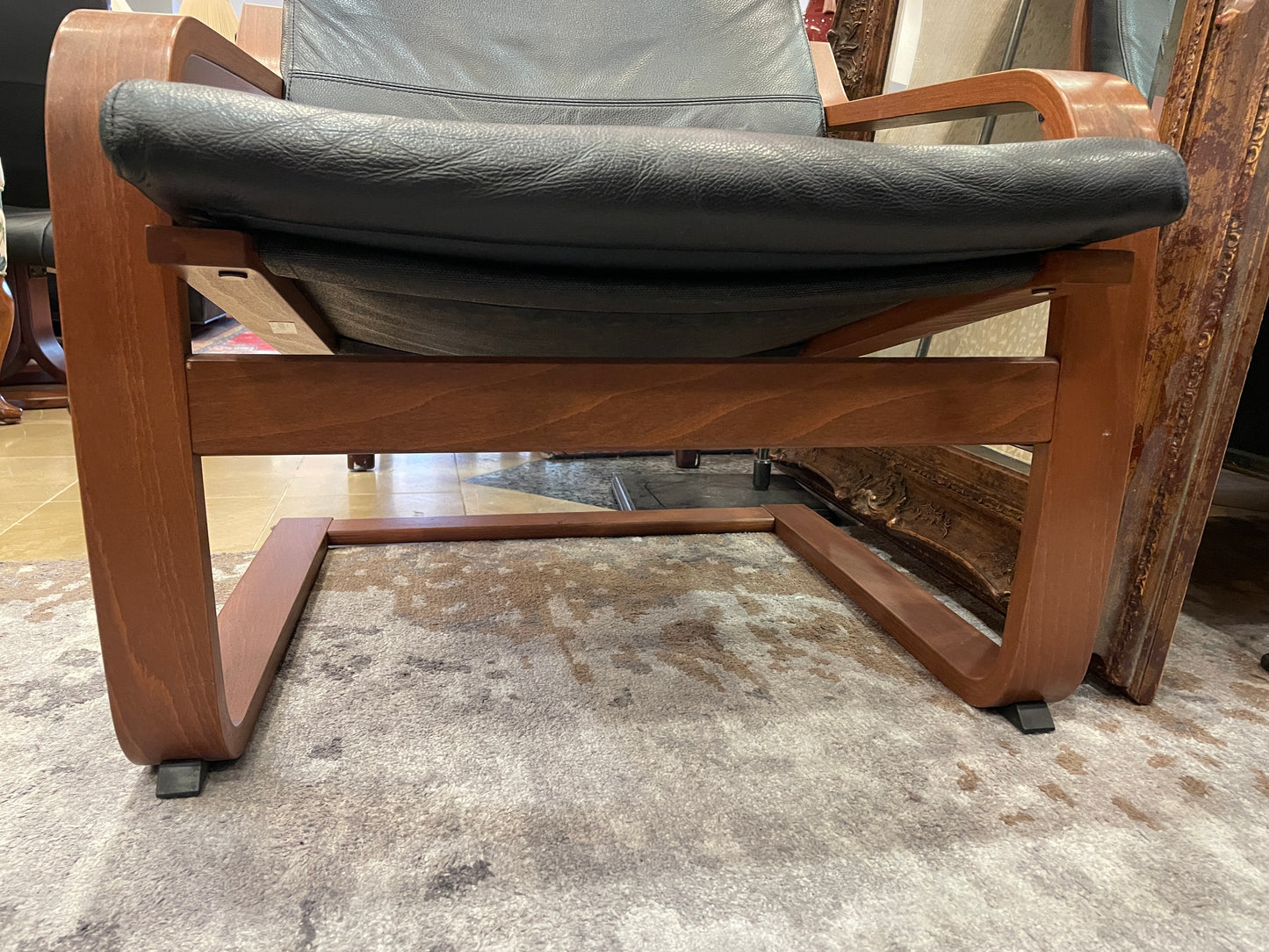 Ikea Black Poang Cantilever Chair, AS IS (Two available) (0HV001)