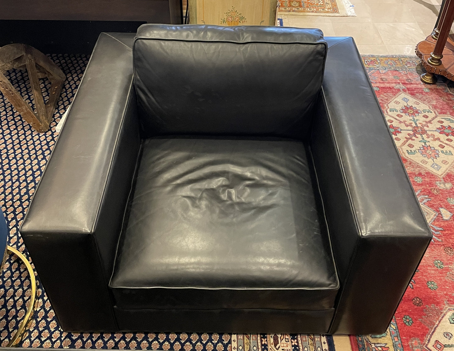 Restoration Hardware Maddox Leather Arm Chair (Two available) (0HV006)