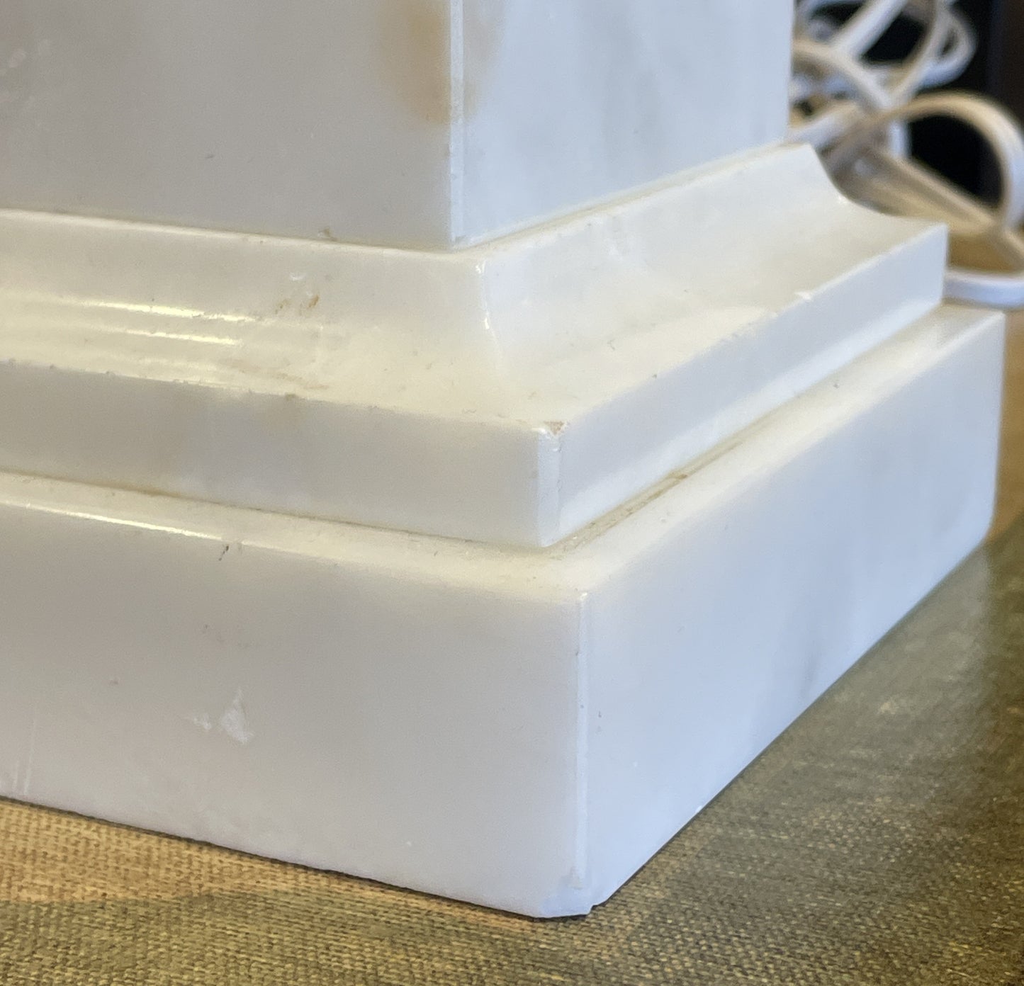 Pr. Alabaster Column Lamps, AS IS (0HU00C)