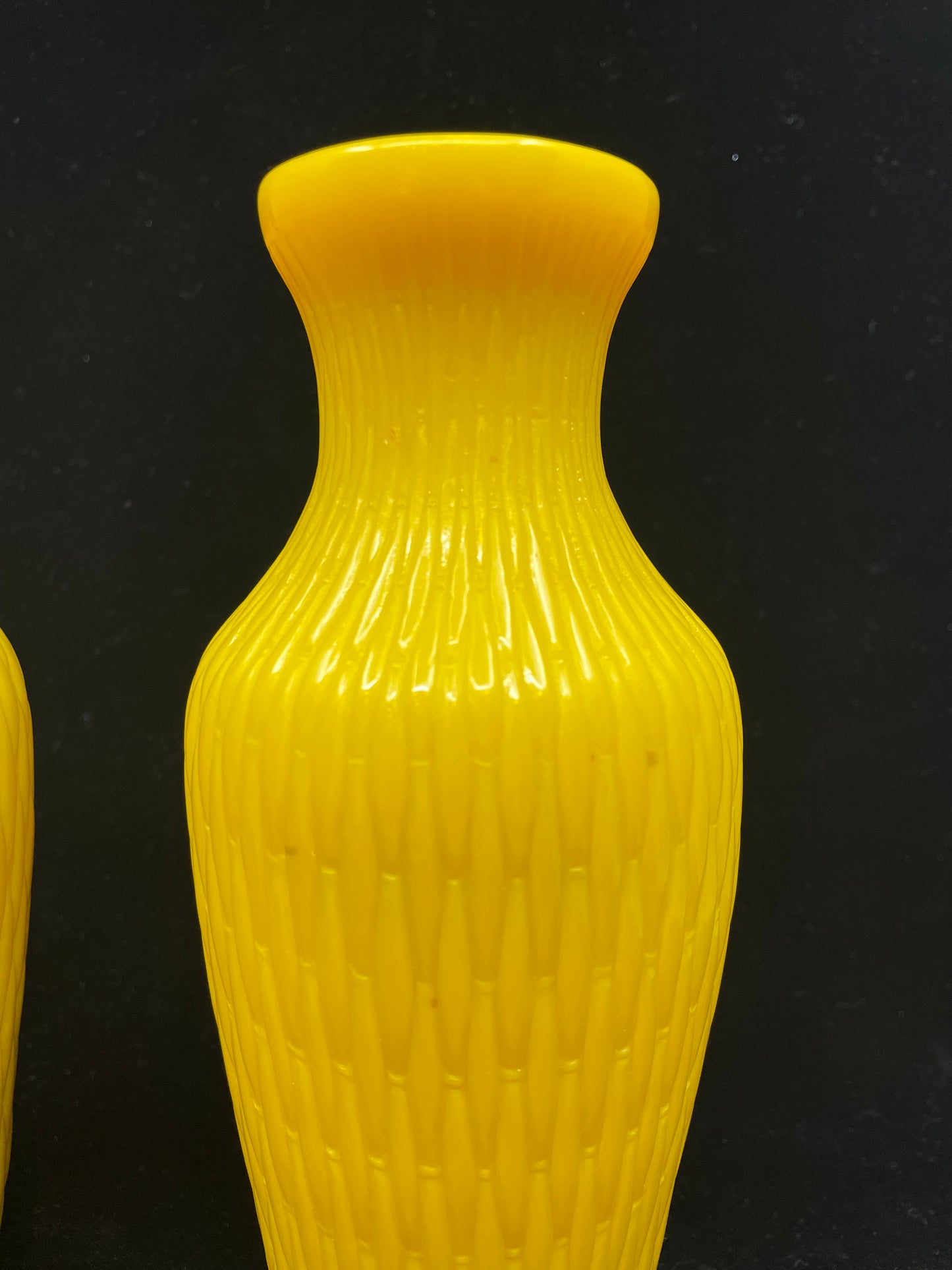 Pair of Antique Peking Glass Vases AS IS (61HCFY)