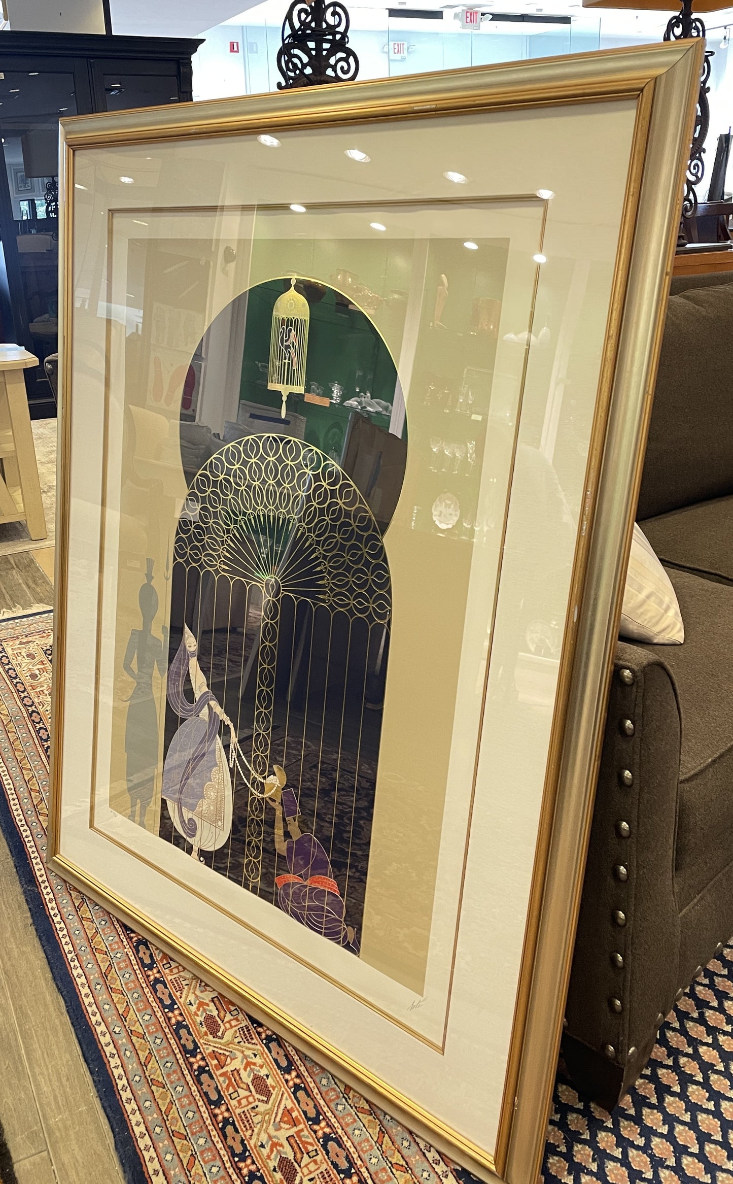 Erte "Bird in a Gilded Cage" Serigraph 36/60 (0DR003)