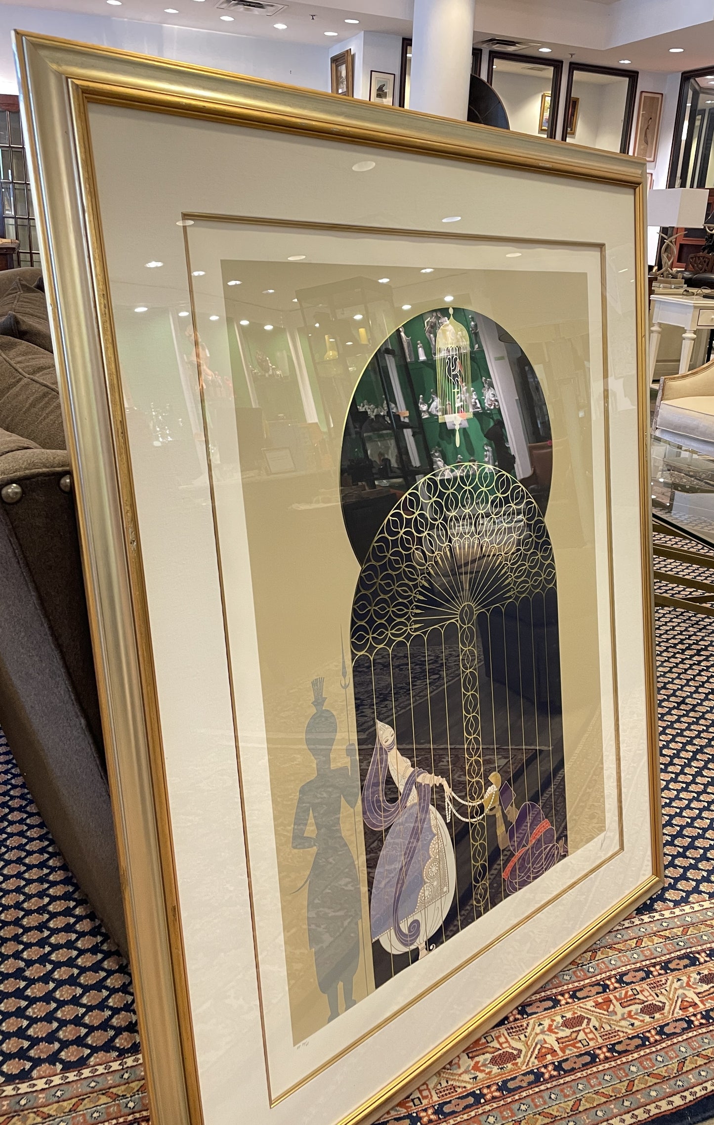 Erte "Bird in a Gilded Cage" Serigraph 36/60 (0DR003)