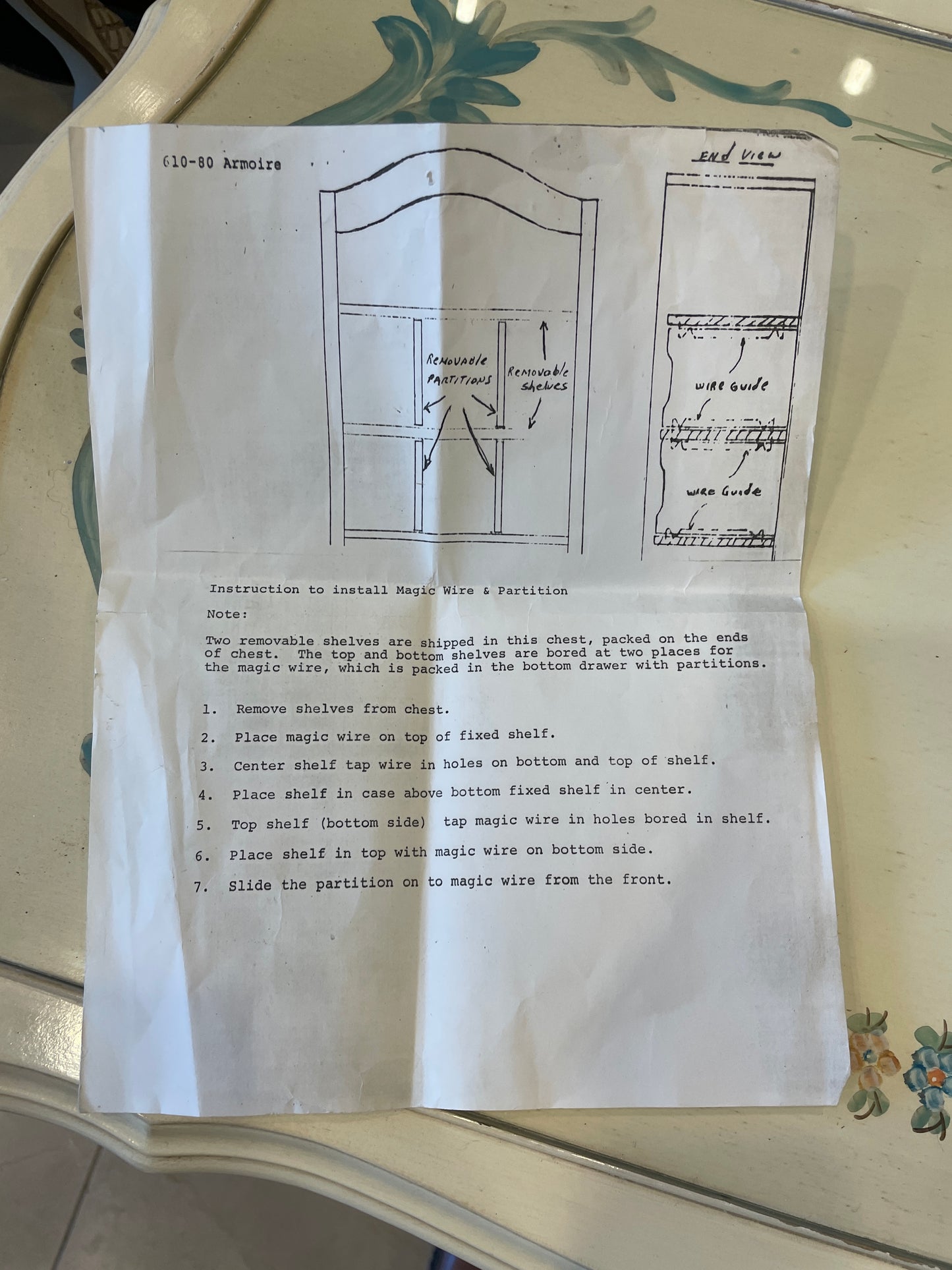 Antique Pine Armoire with Bar and Shelves (0PA004)