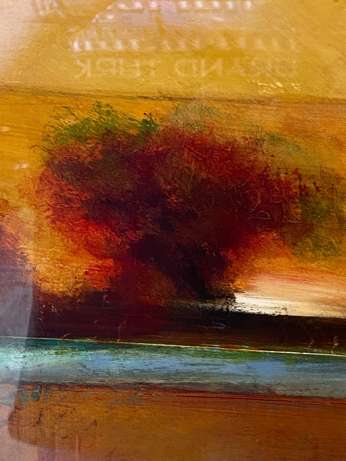 Fiona Hoop "Single Line Horizon" Acrylic Painting (N3XAZH)