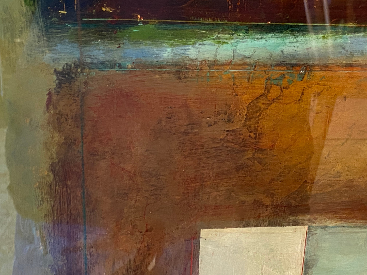 Fiona Hoop "Single Line Horizon" Acrylic Painting (N3XAZH)