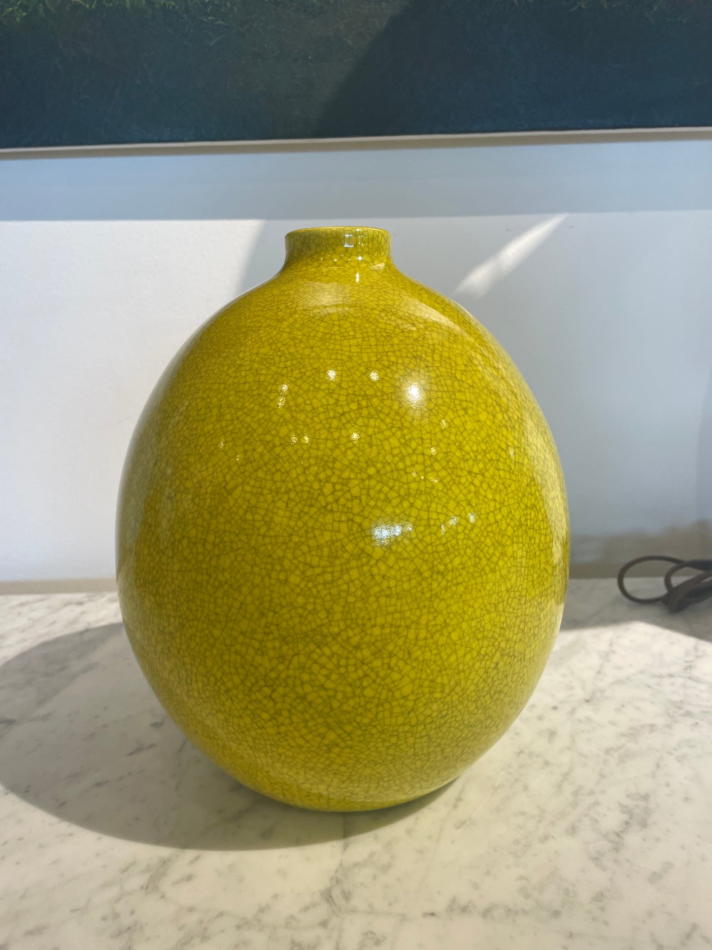 Boch Keramis Chartreuse Vase 1930s (C5VQ3W)