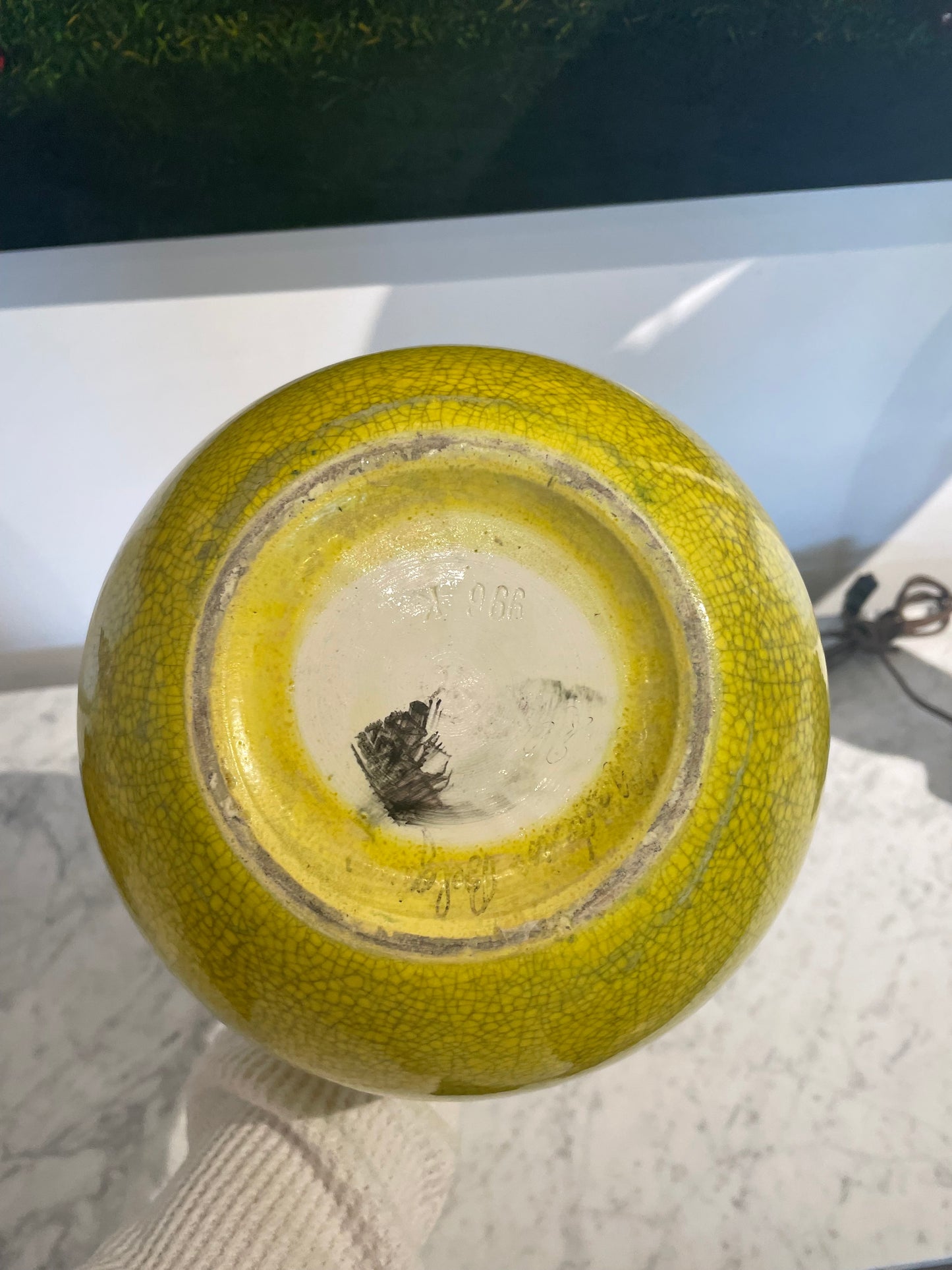 Boch Keramis Chartreuse Vase 1930s (C5VQ3W)