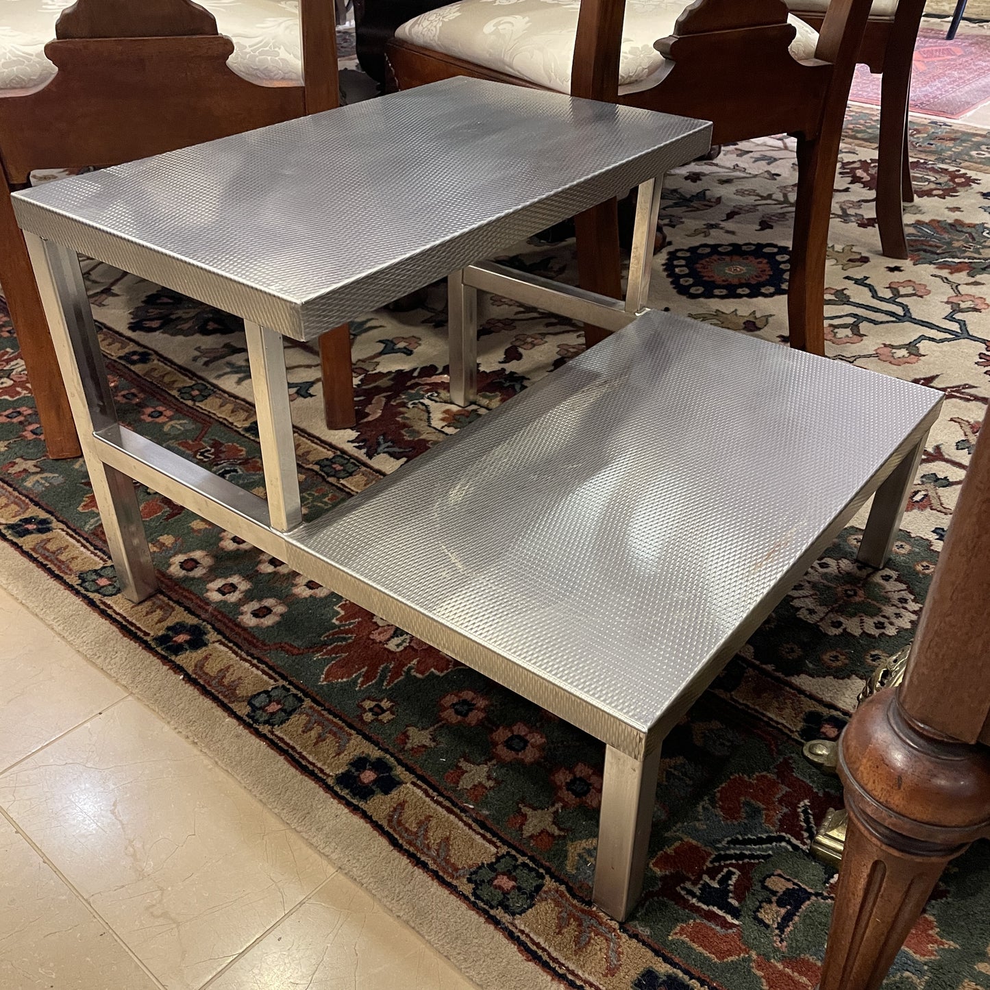 Stainless Surgical Double Tier Step Stool (0HV004)