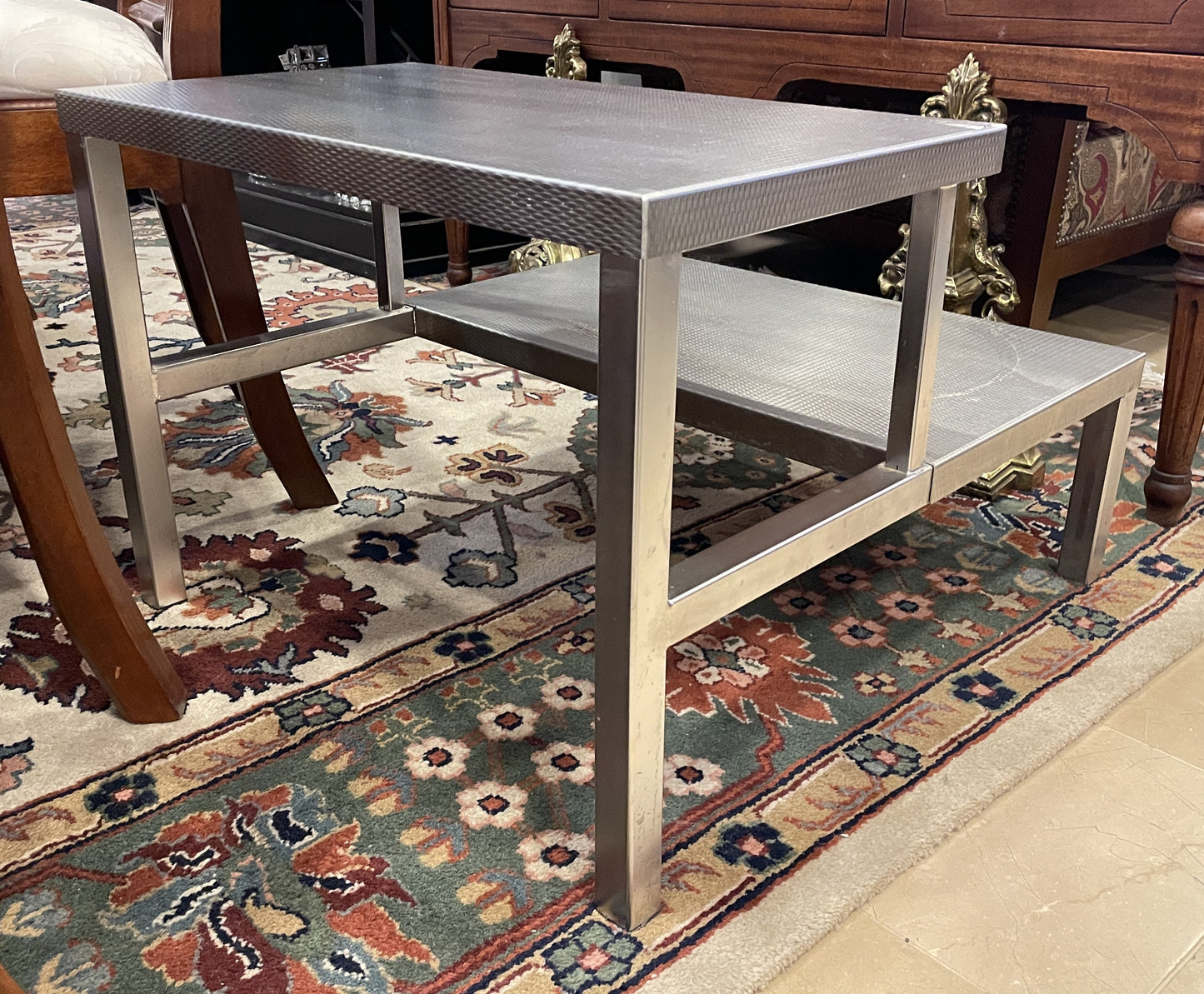 Stainless Surgical Double Tier Step Stool (0HV004)