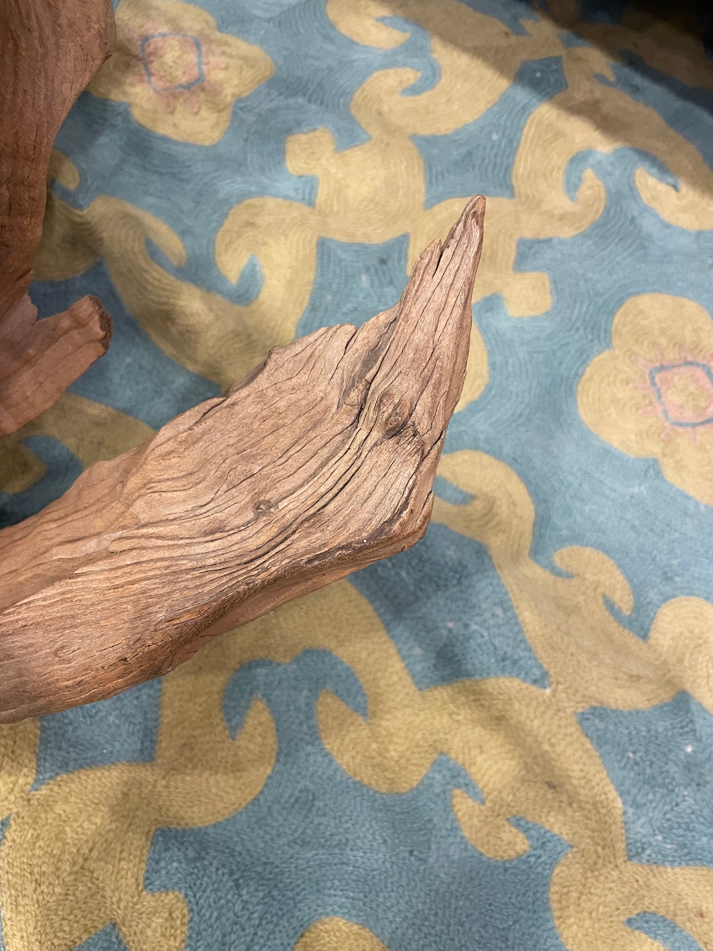 Drift Wood Coffee Table with Oval Glass Top (0HU005)