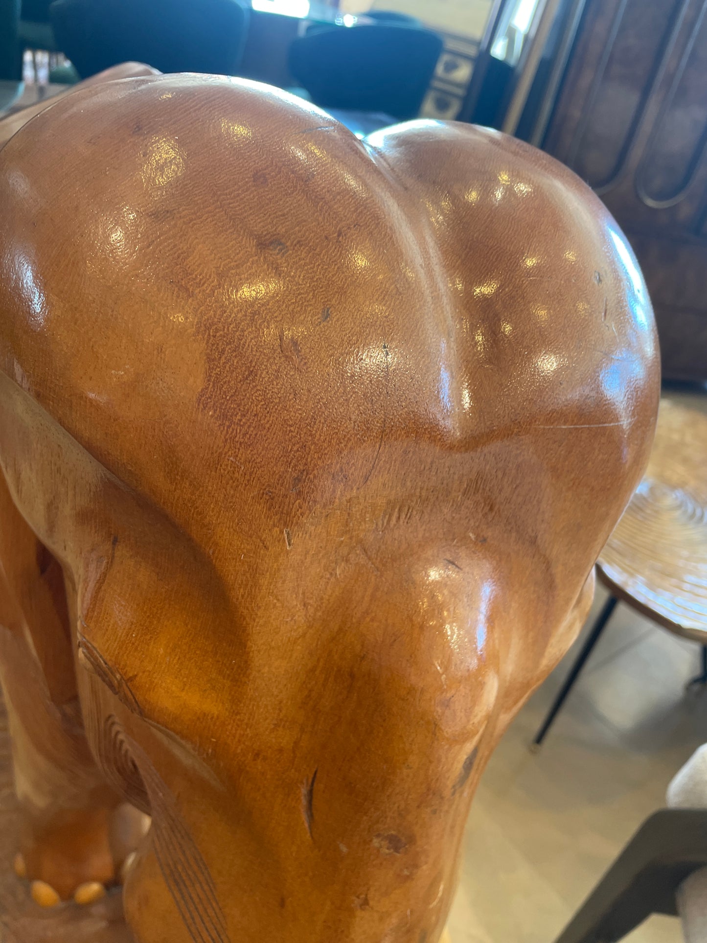 Monumental Carved Elephant Sculpture, AS IS (0LN001)